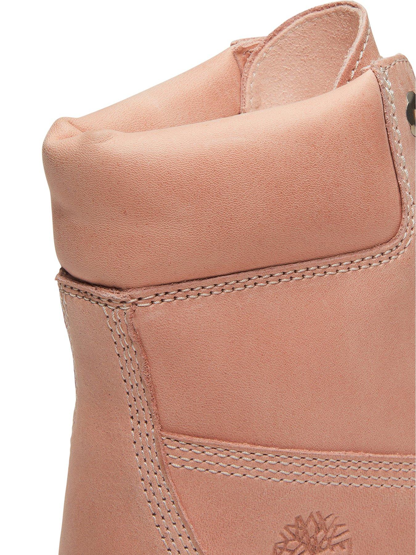 Image 7 of 7 of Timberland Womens Full-Grain Leather Lace-Up 6 Inch Boots - Pink