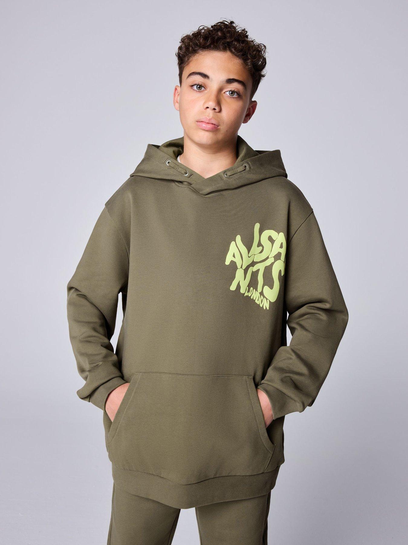 Image 1 of 7 of smALLSAINTS Boys Orlando Overhead Graphic Hoodie - Green