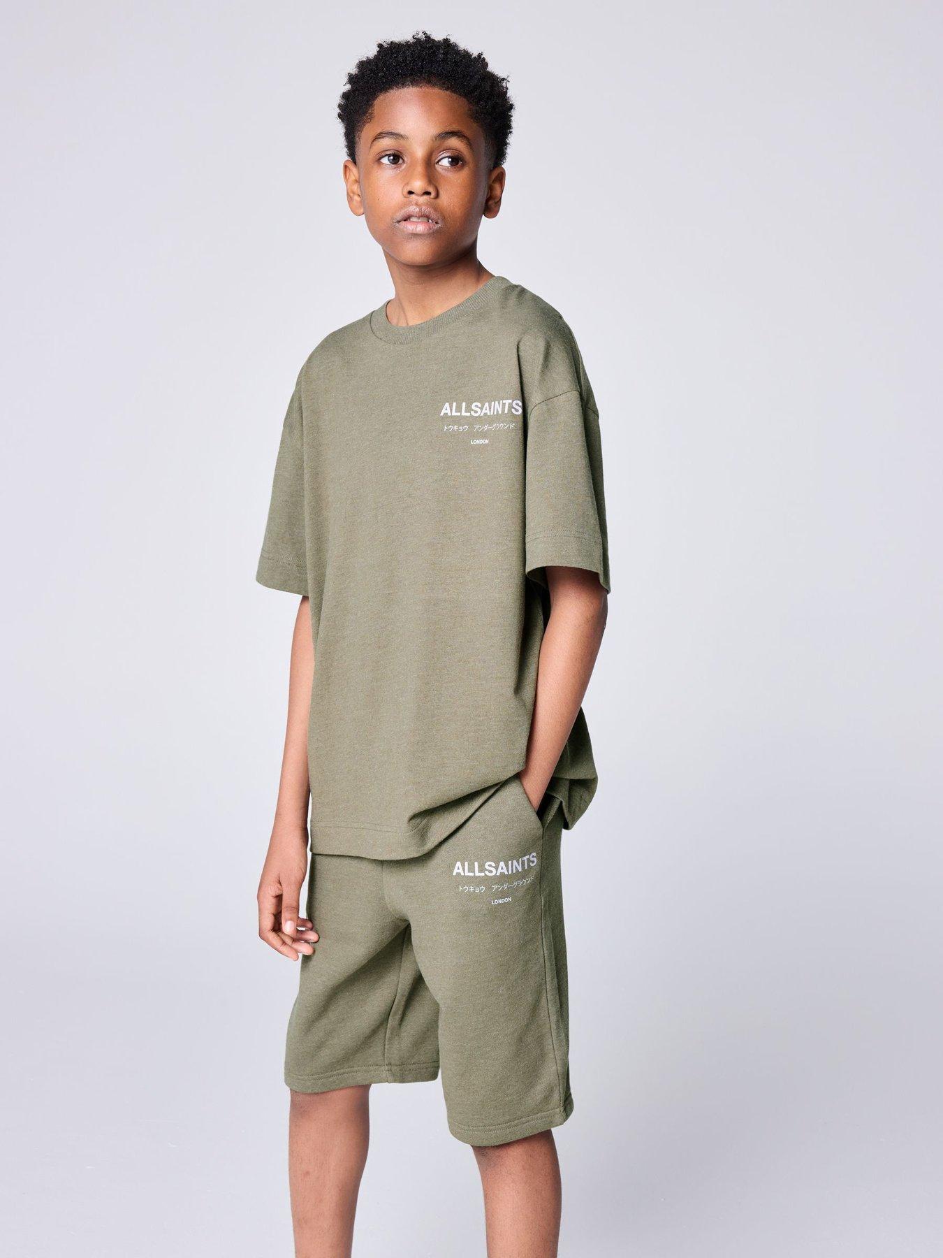 smALLSAINTS Boys Washed Underground T-shirt  &  Shorts Set - Green