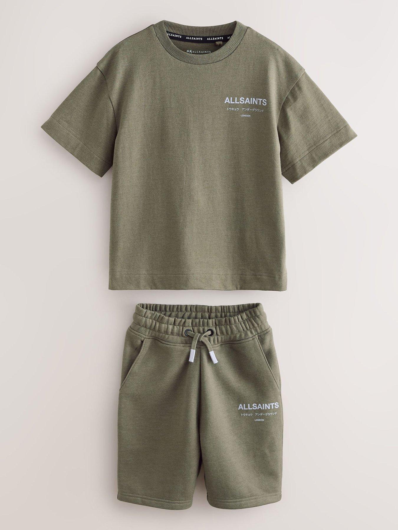 Image 2 of 7 of smALLSAINTS Boys Washed Underground T-shirt &amp; Shorts Set - Green