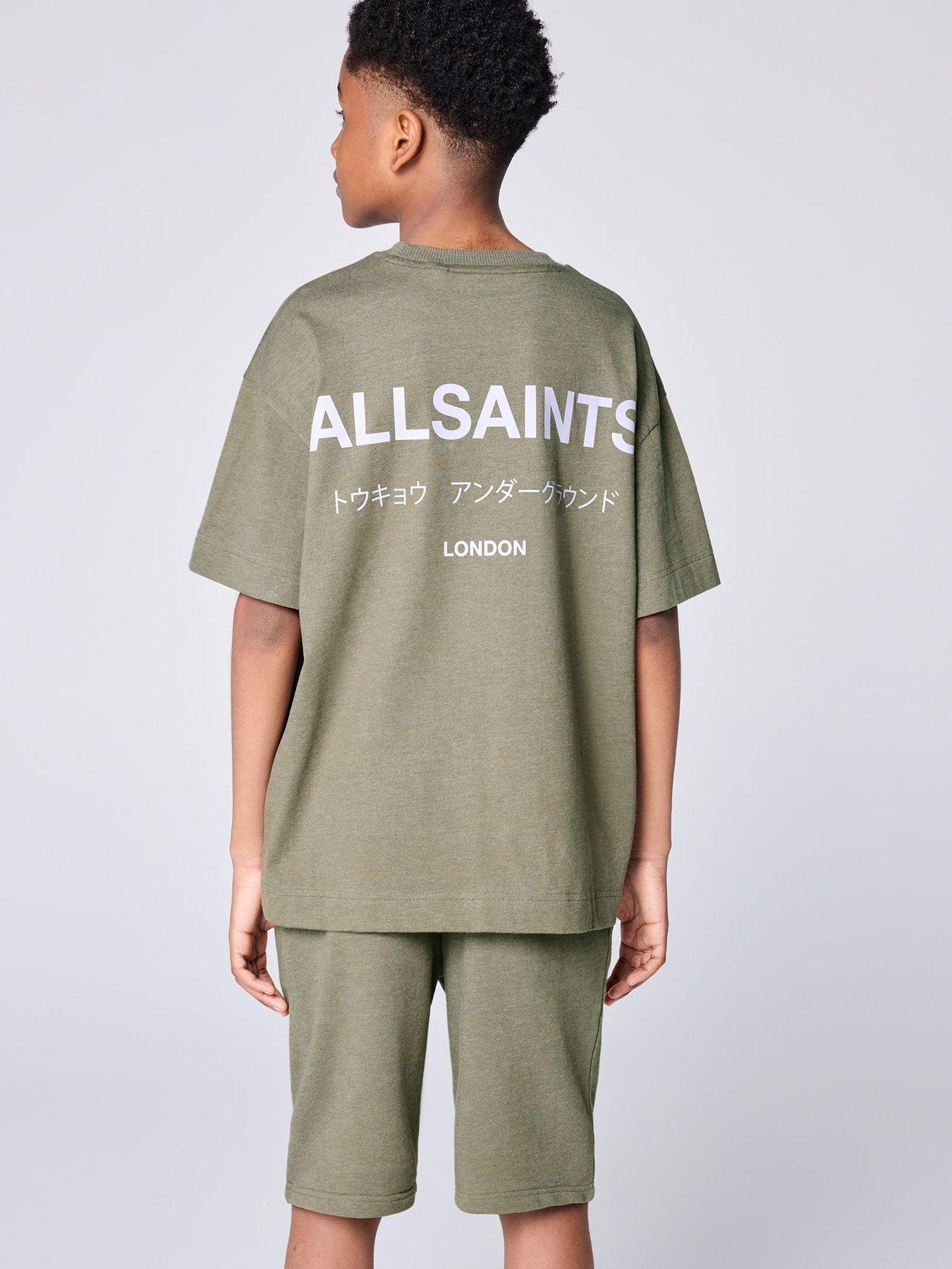 Image 3 of 7 of smALLSAINTS Boys Washed Underground T-shirt &amp; Shorts Set - Green