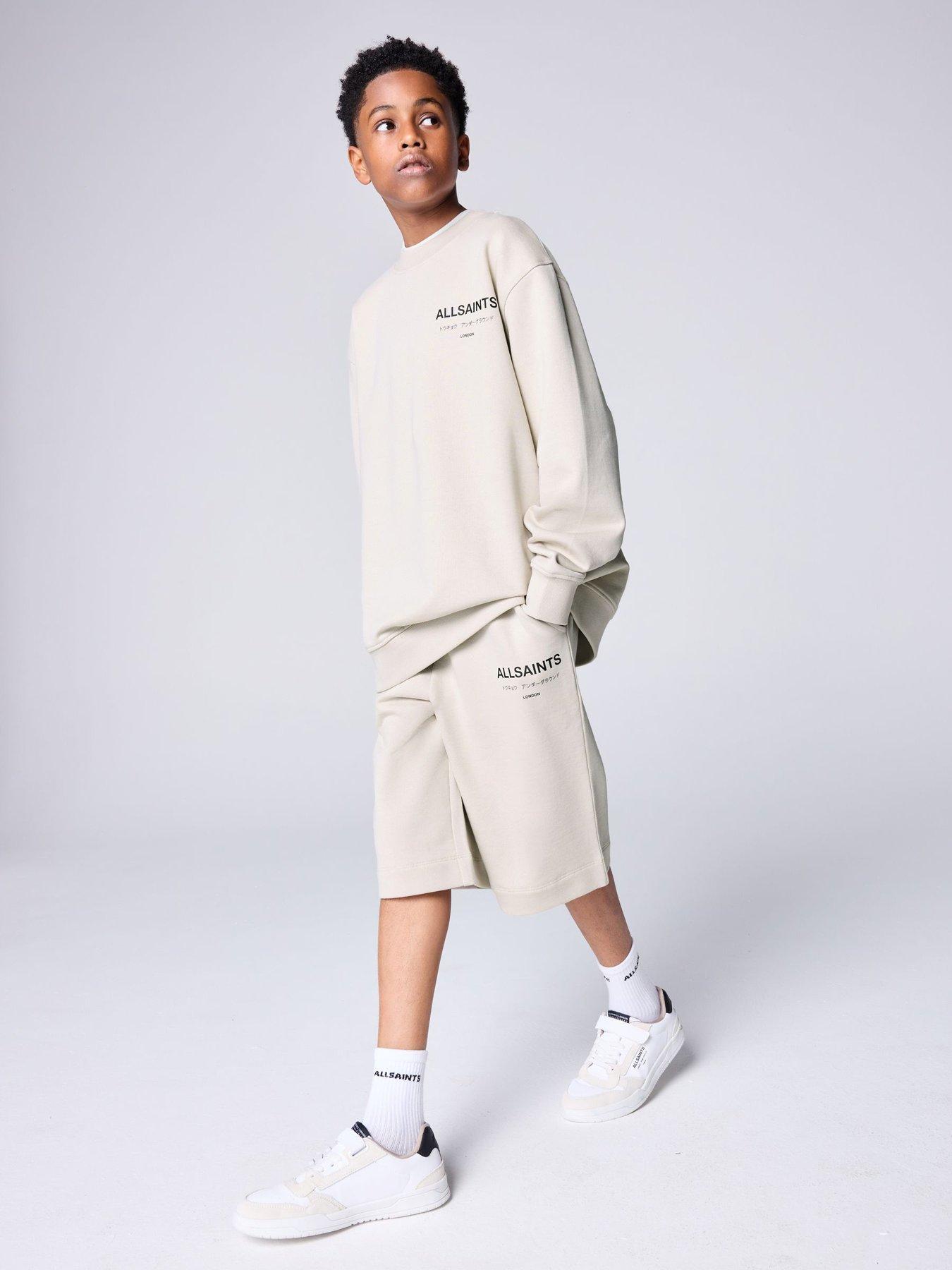 smALLSAINTS Boys Underground Sweatshirt  &  Shorts Set - Neutral