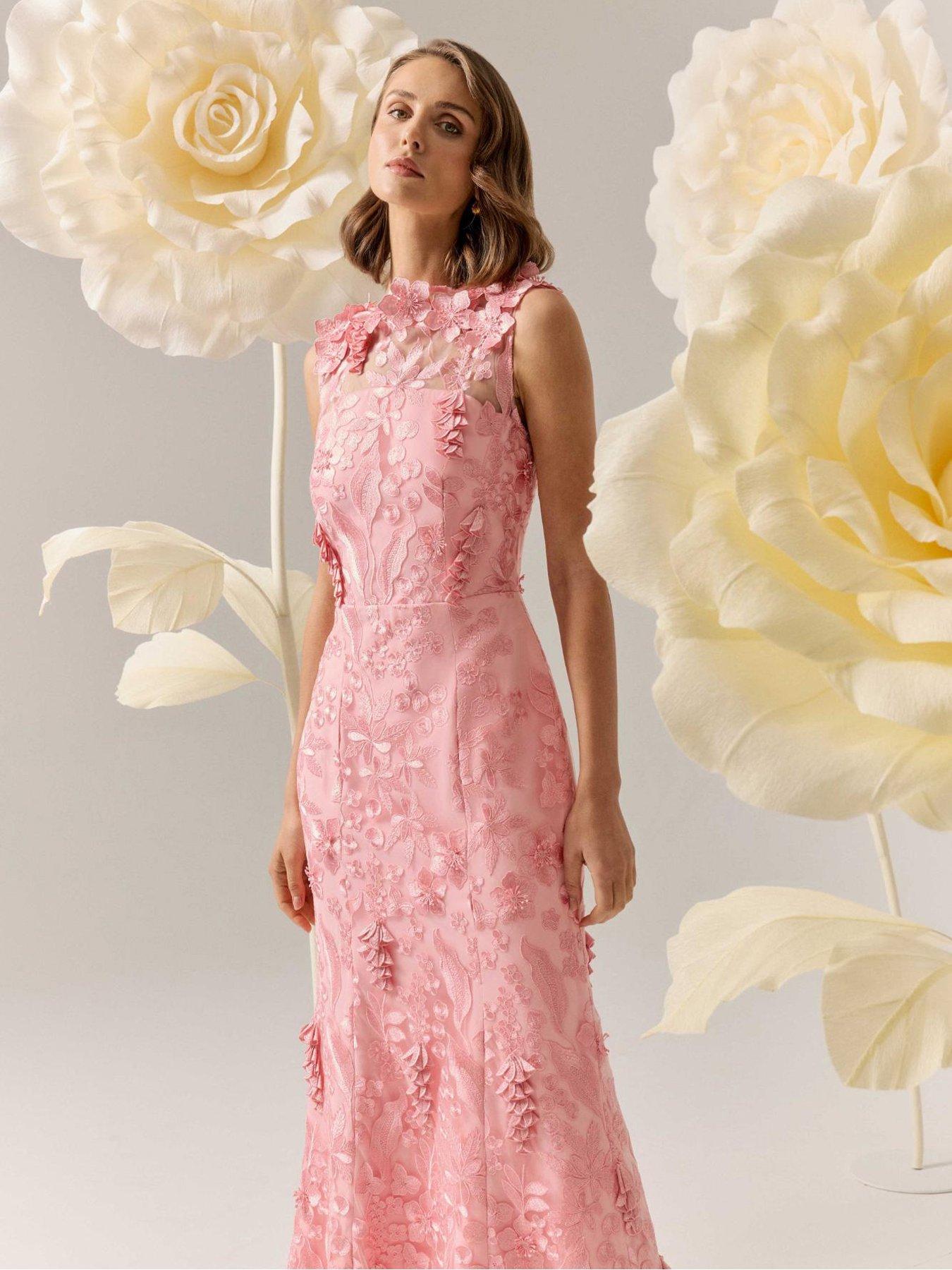 Elliatt Monique High Neck Gown - Pink