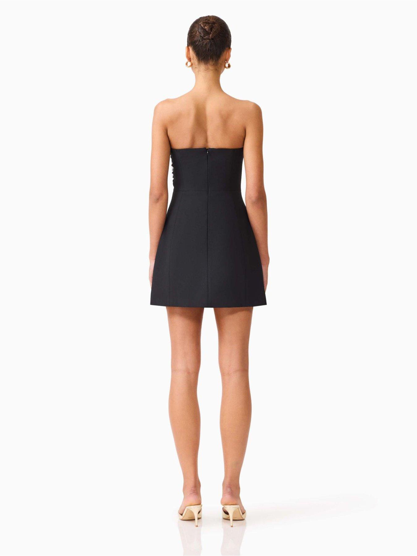 Image 2 of 6 of Elliatt Mira Strapless Butterfly Detail Mini Dress - Black