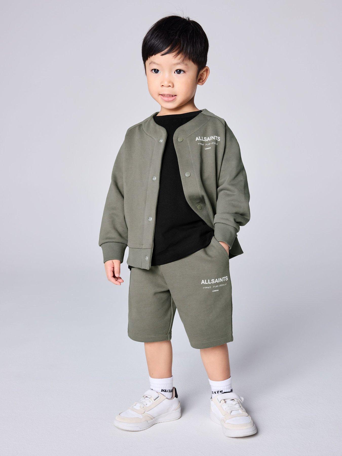 Image 1 of 7 of smALLSAINTS Jacket Top and Shorts 3 Set - Green