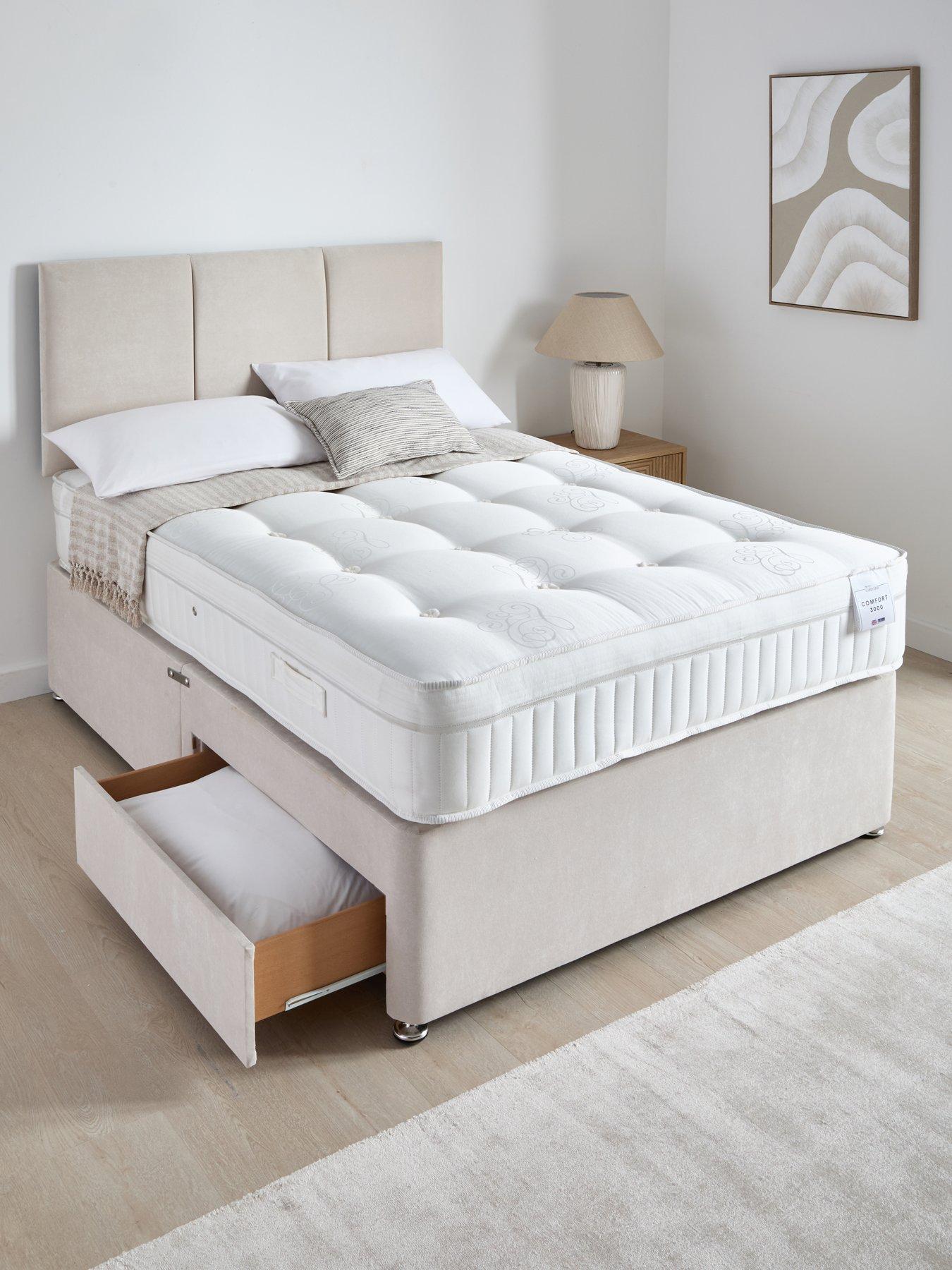 The Very Collection Sheridan Double Divan & Hb With 2 Drawers & Comfort 3000 Mattress