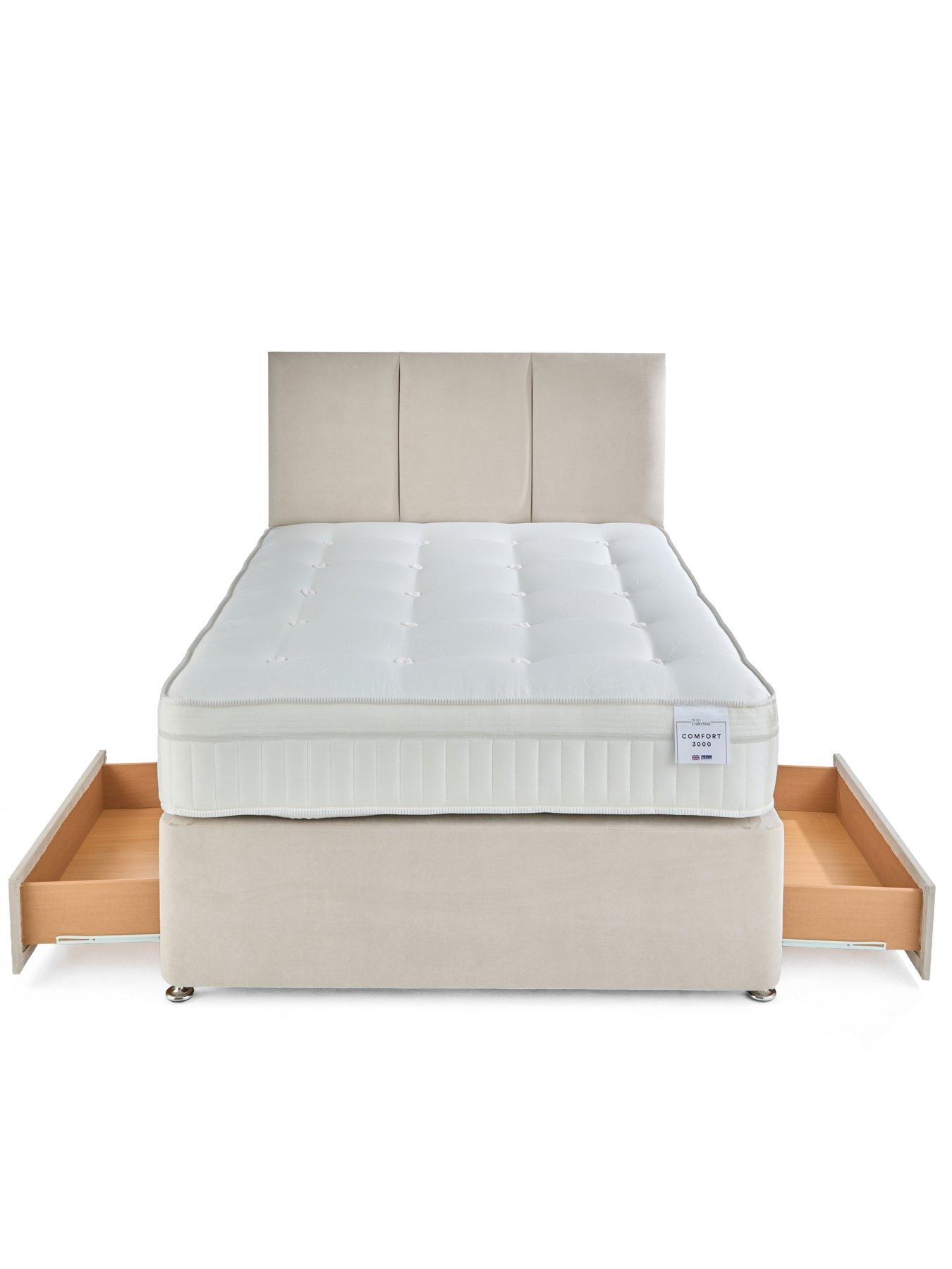 Image 3 of 7 of The Very Collection Sheridan&nbsp;Divan Base with 2 Drawers&nbsp;+&nbsp;Headboard +&nbsp;Comfort 3000 Mattress