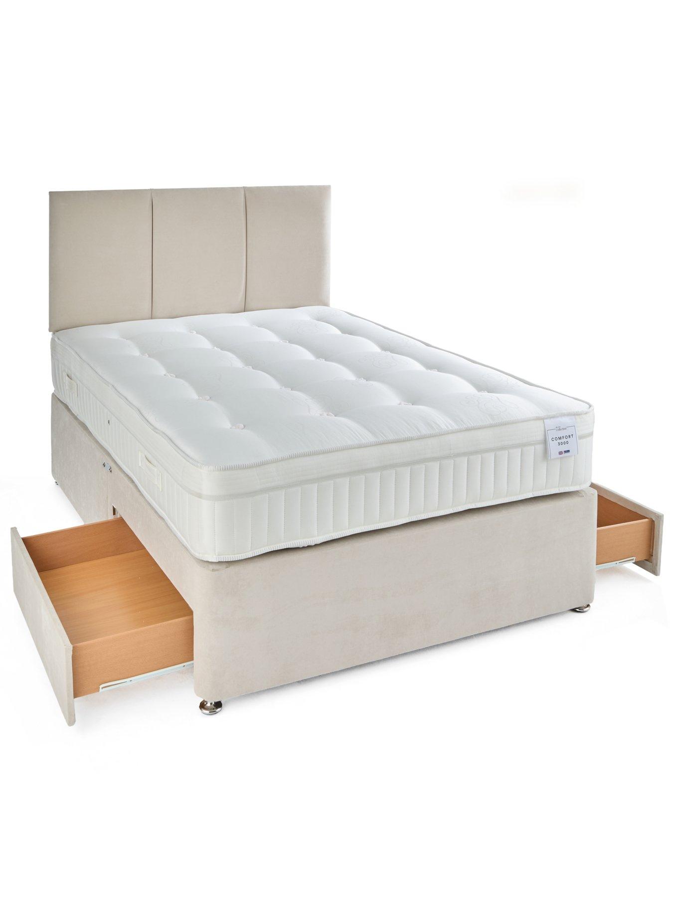Image 4 of 7 of The Very Collection Sheridan&nbsp;Divan Base with 2 Drawers&nbsp;+&nbsp;Headboard +&nbsp;Comfort 3000 Mattress