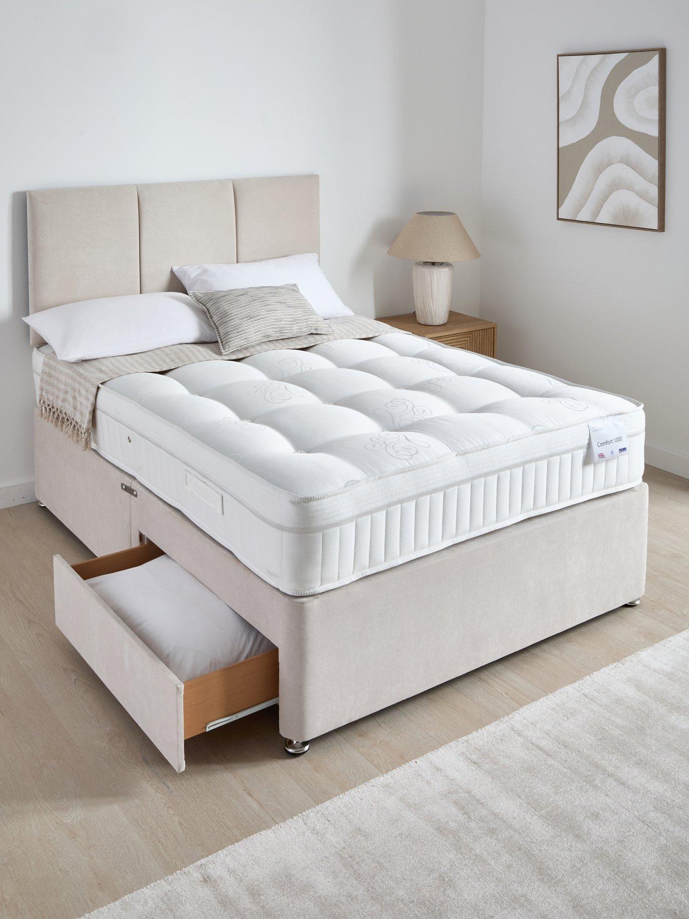 The Very Collection Sheridan Double Divan & Hb With 2 Drawers & Natural Fibre Pocket 1000 Mattress