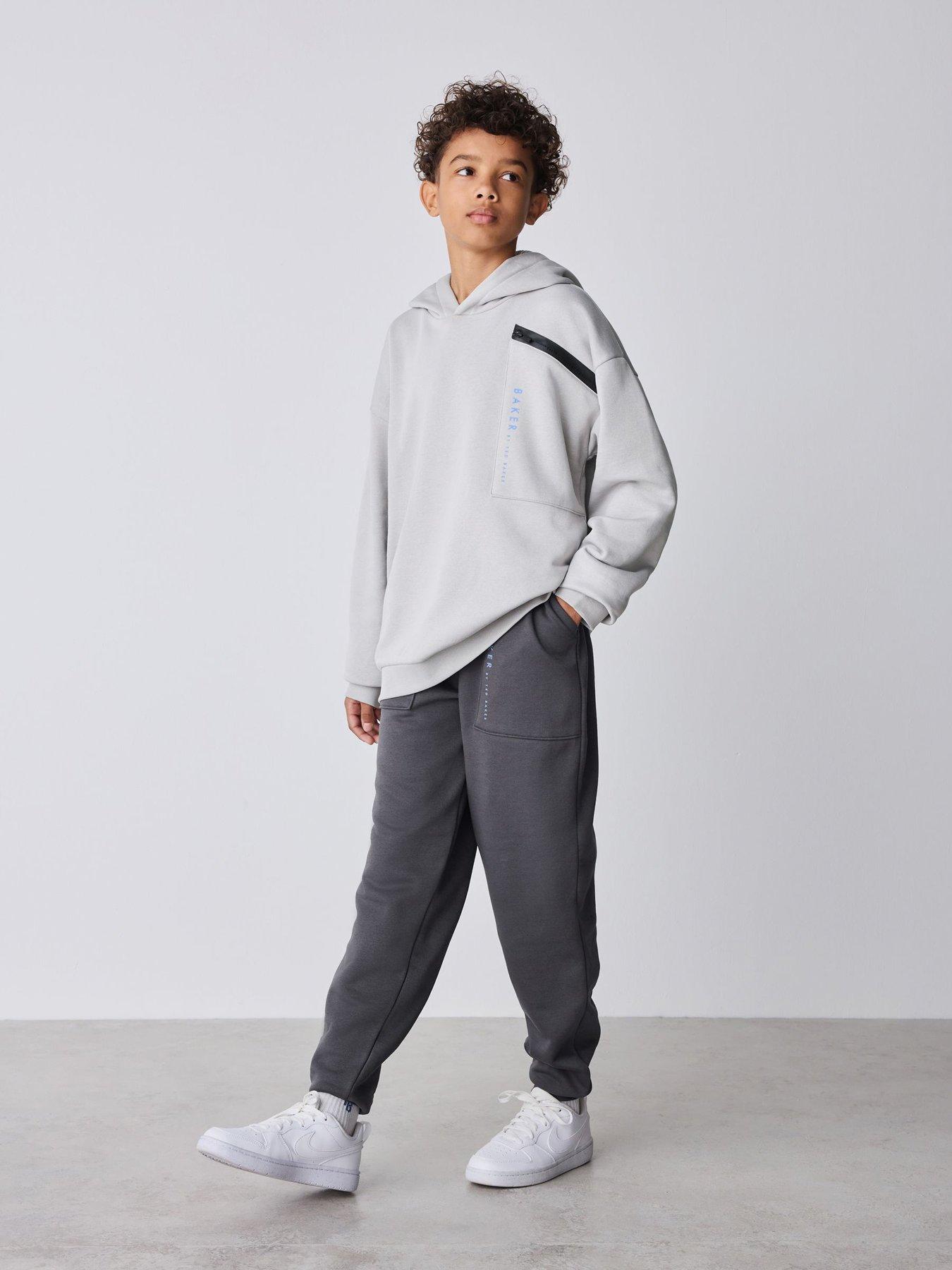 Ted Baker Boys Tonal Hoody  &  Joggers Set - Grey