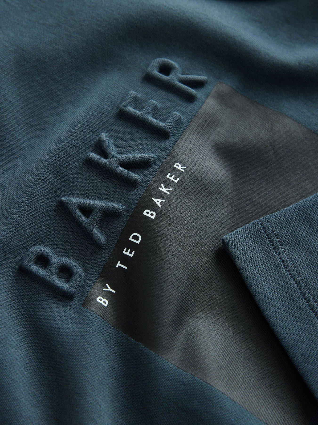 Image 6 of 7 of Ted Baker Boys Embossed Short Sleeve T-shirt - Dark Grey