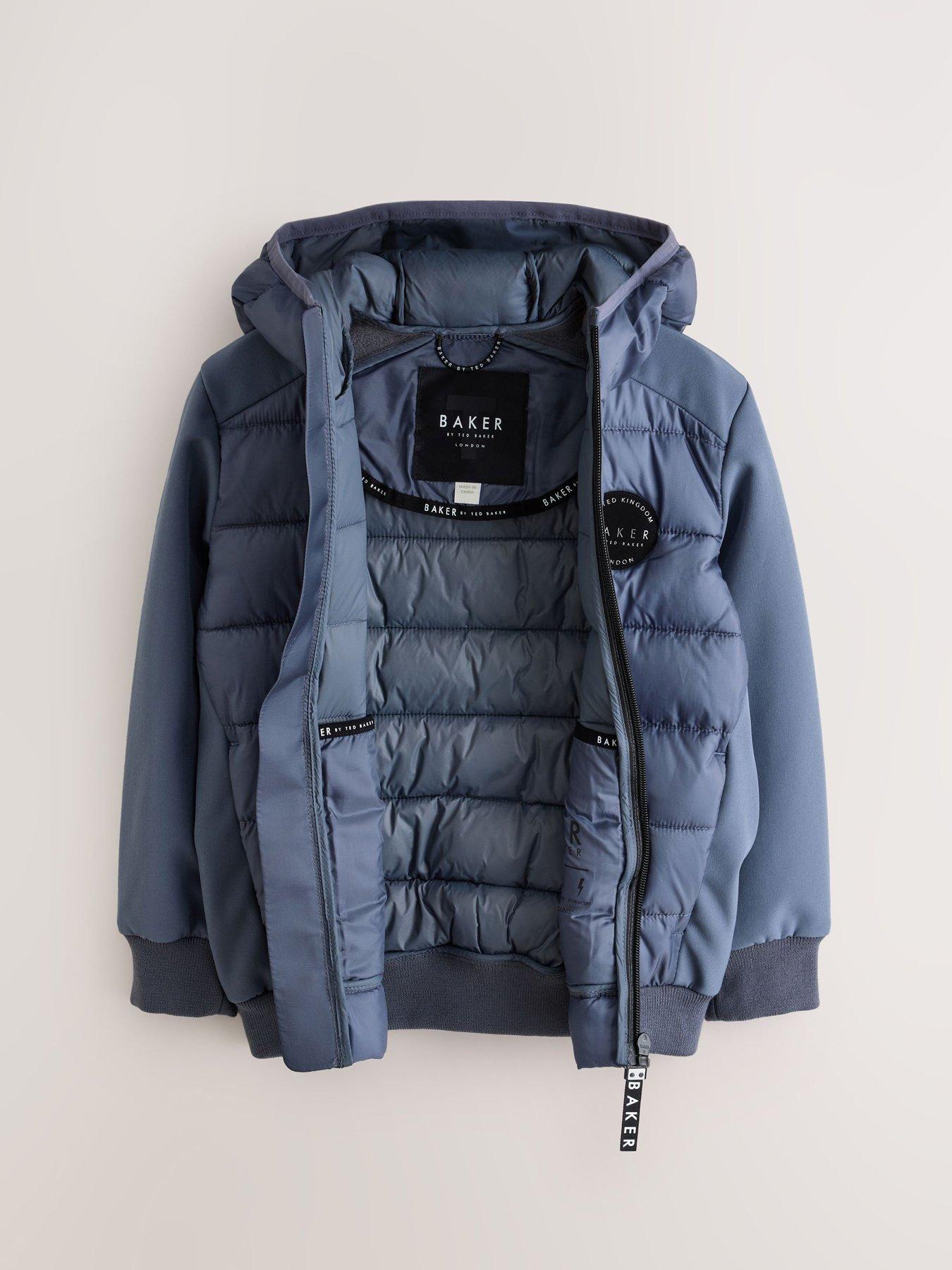 Image 5 of 7 of Ted Baker Boys Neoprene Sleeve Coat - Grey