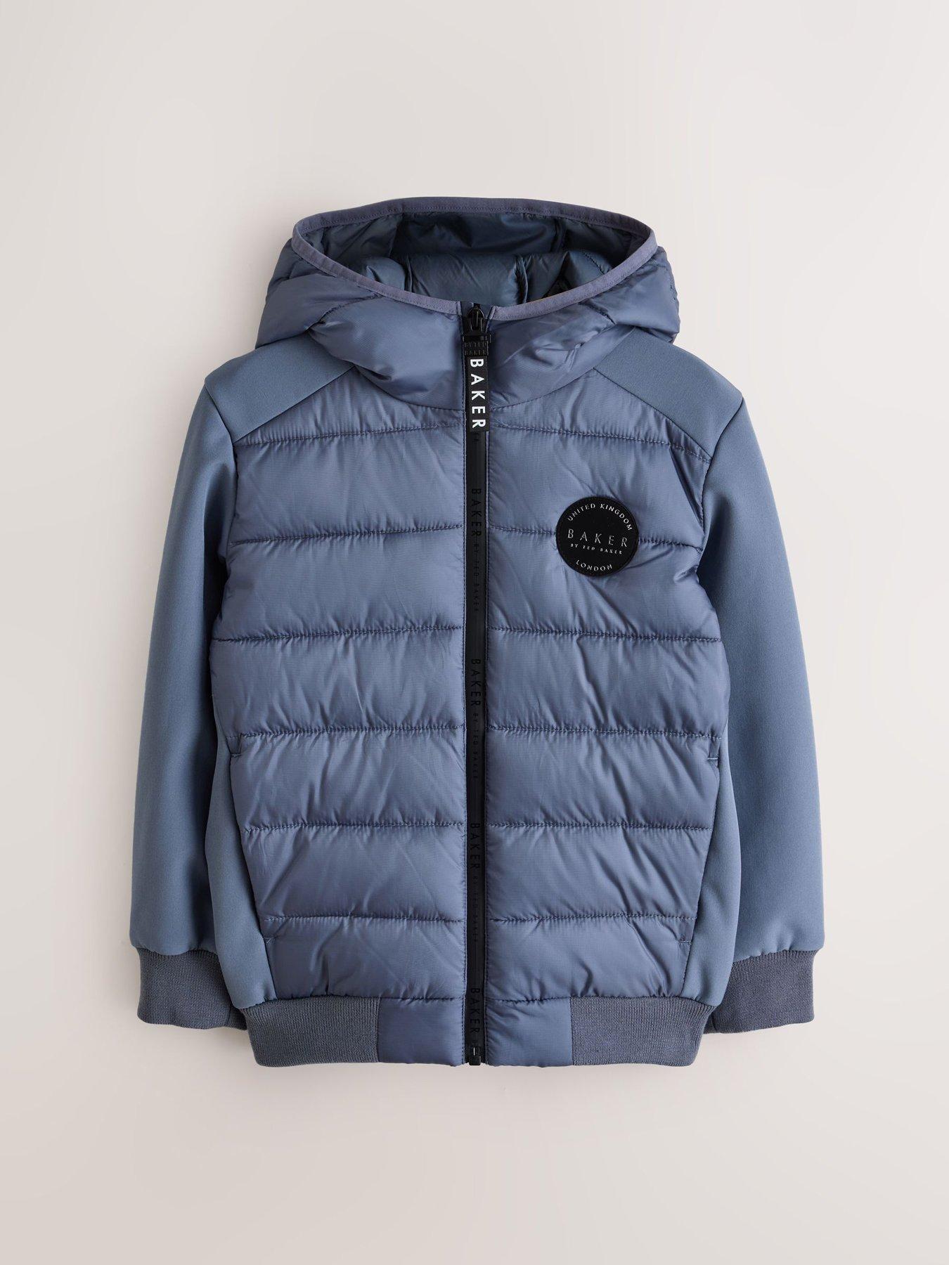 Image 6 of 7 of Ted Baker Boys Neoprene Sleeve Coat - Grey