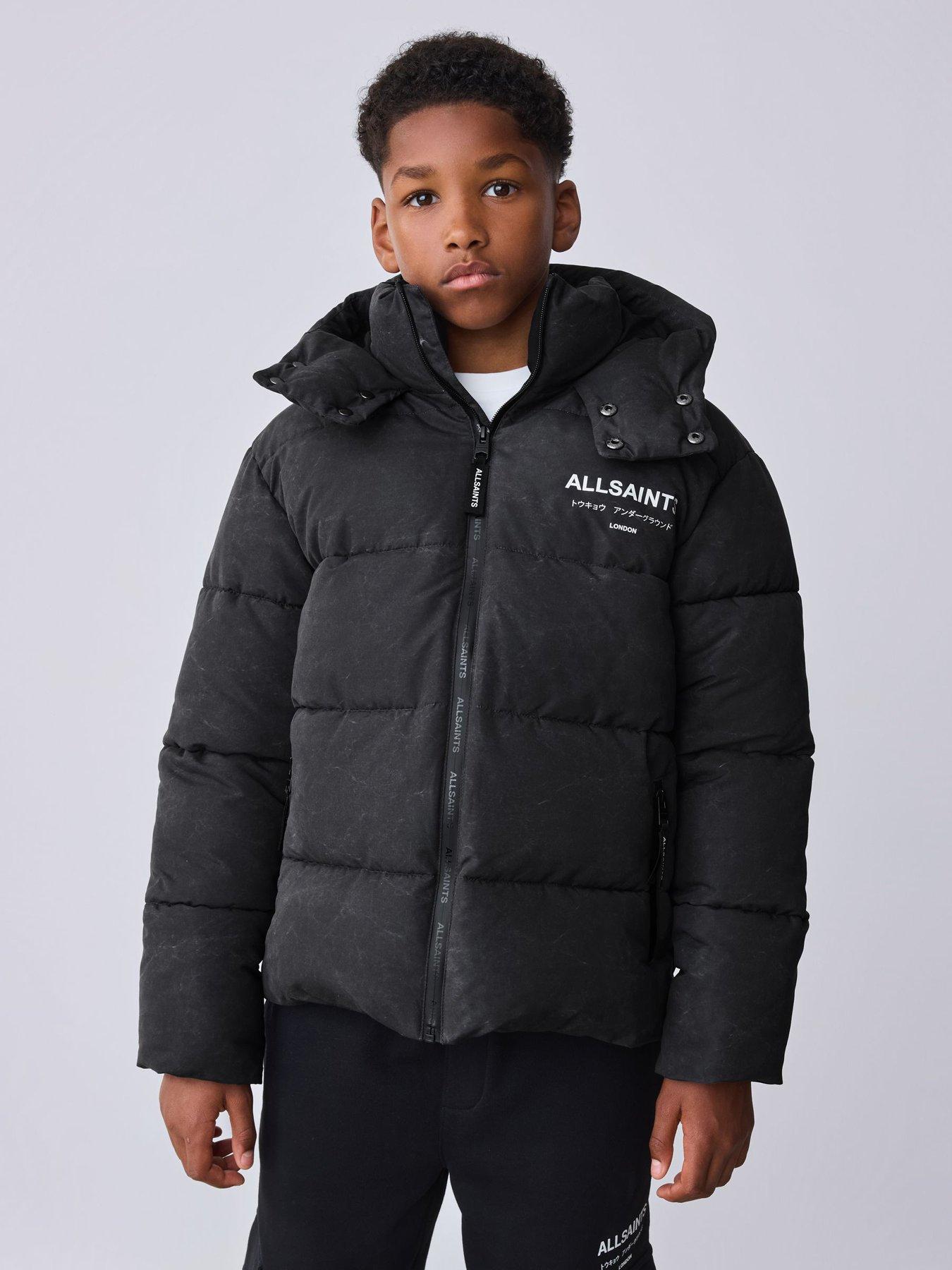 smALLSAINTS Boys Washed Underground Short Padded Coat - Black