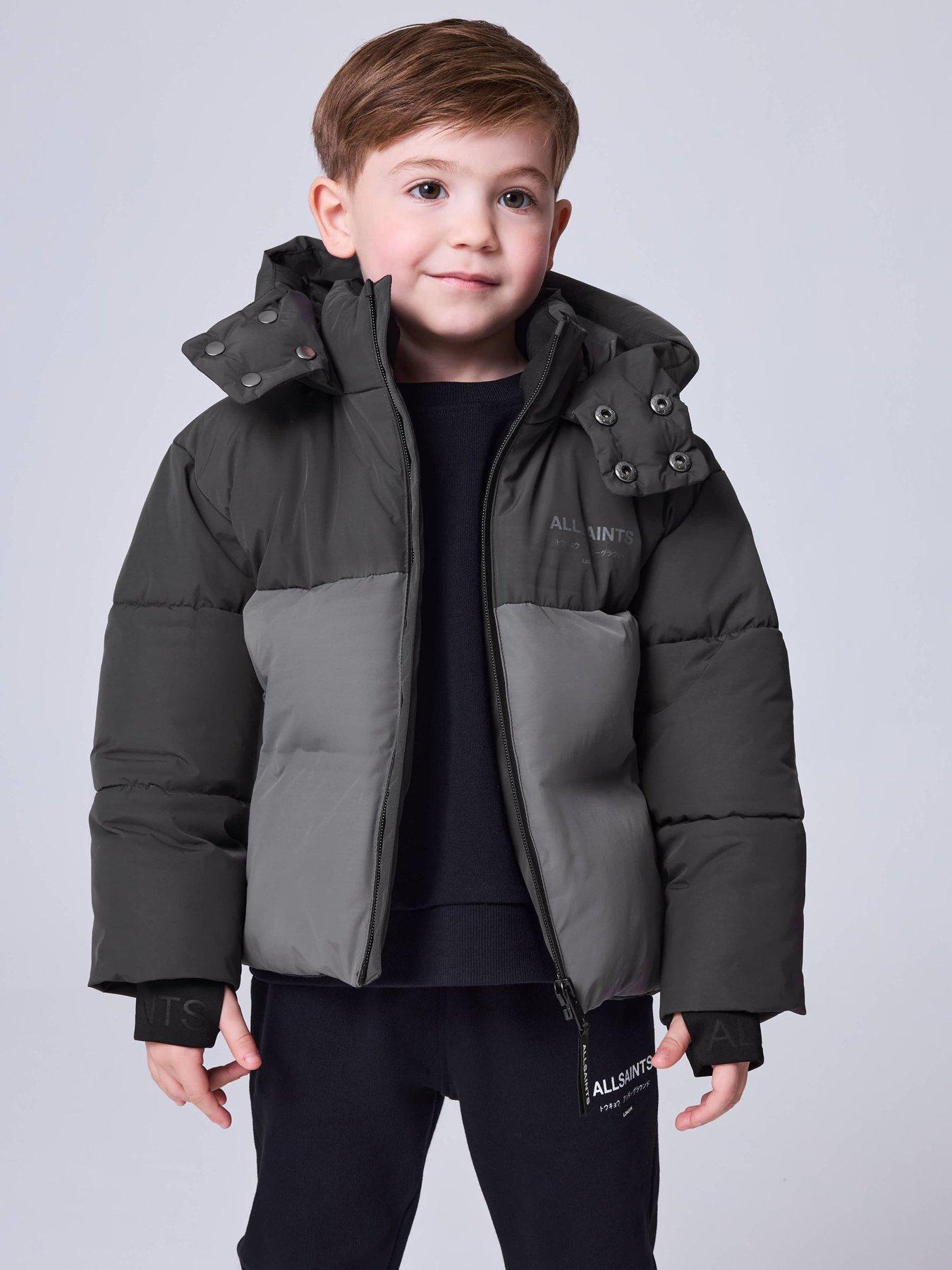 smALLSAINTS Younger Boys Tonal Underground Padded Coat - Grey