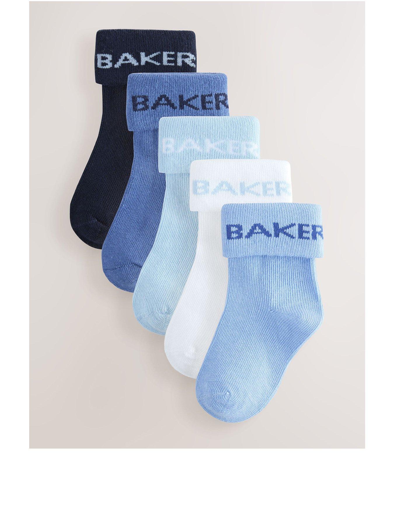 Ted Baker Baby Boys 5 Pack Roll Top Socks - Blue