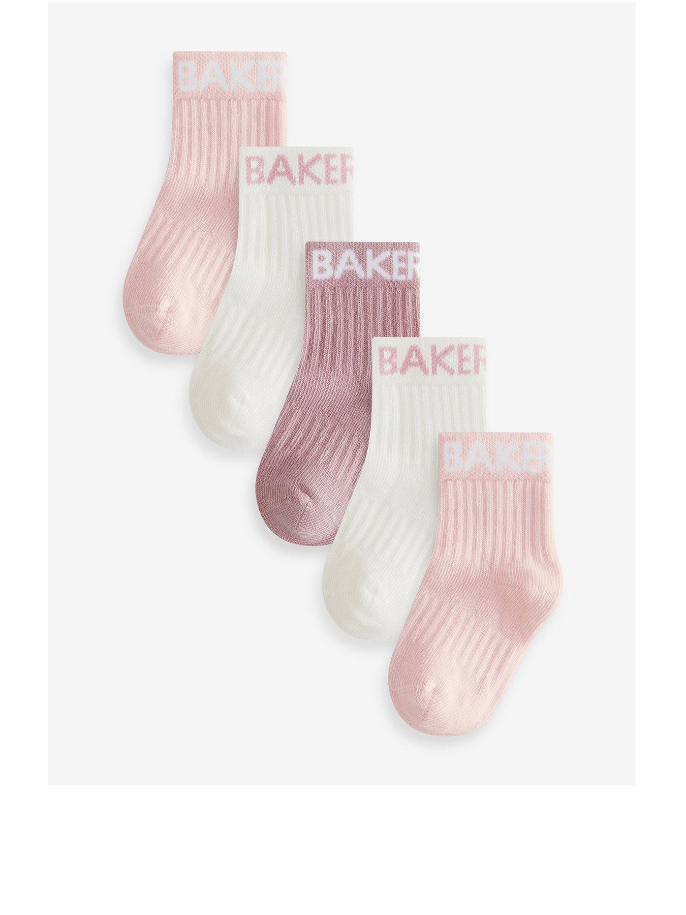Ted Baker Baby Girls 5 Pack Socks - Pink