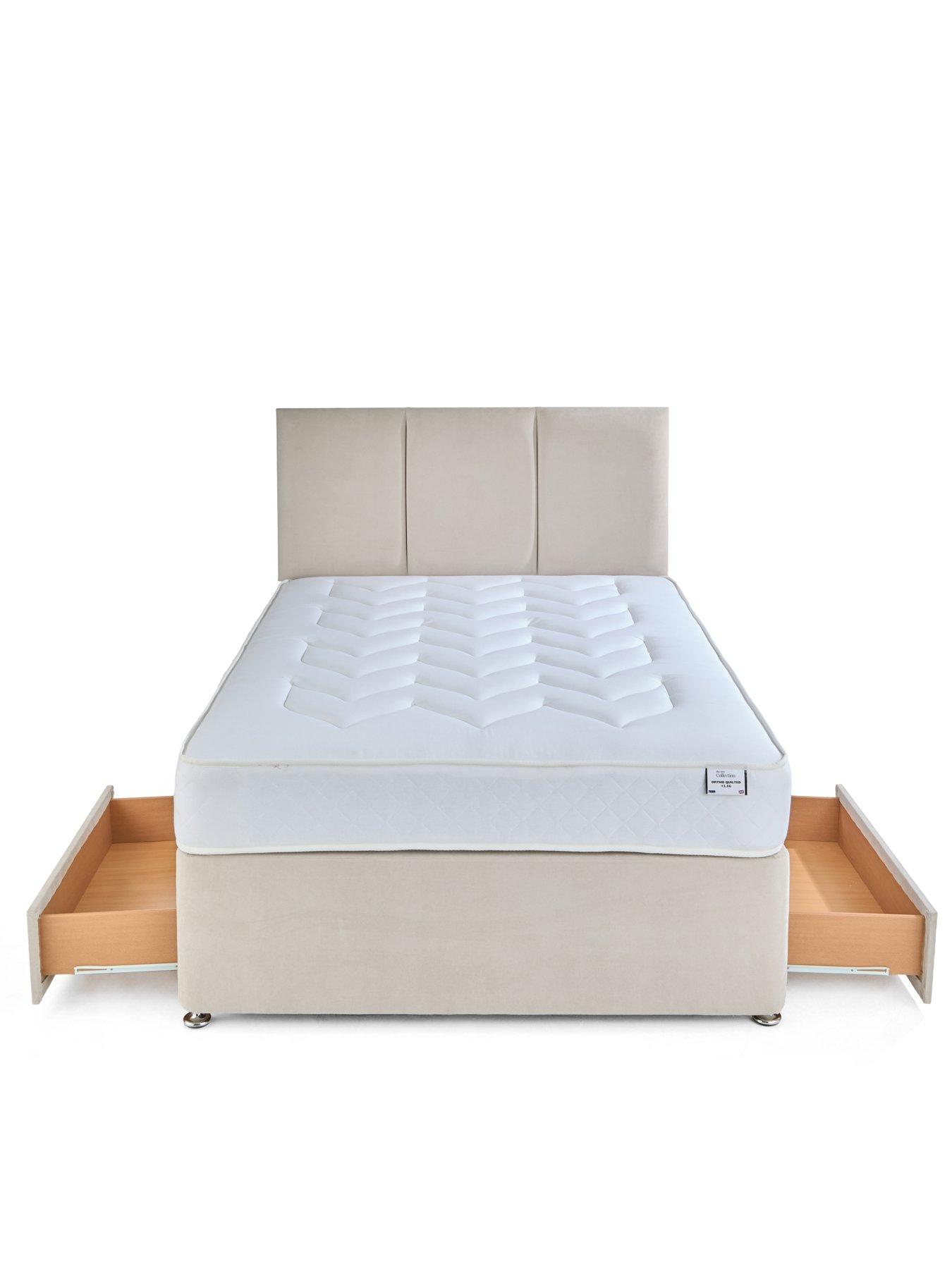 Image 3 of 7 of The Very Collection Sheridan Divan Base with 2 Drawers + Headboard + &nbsp;Ortho Quilted 12.5g Spring Mattress