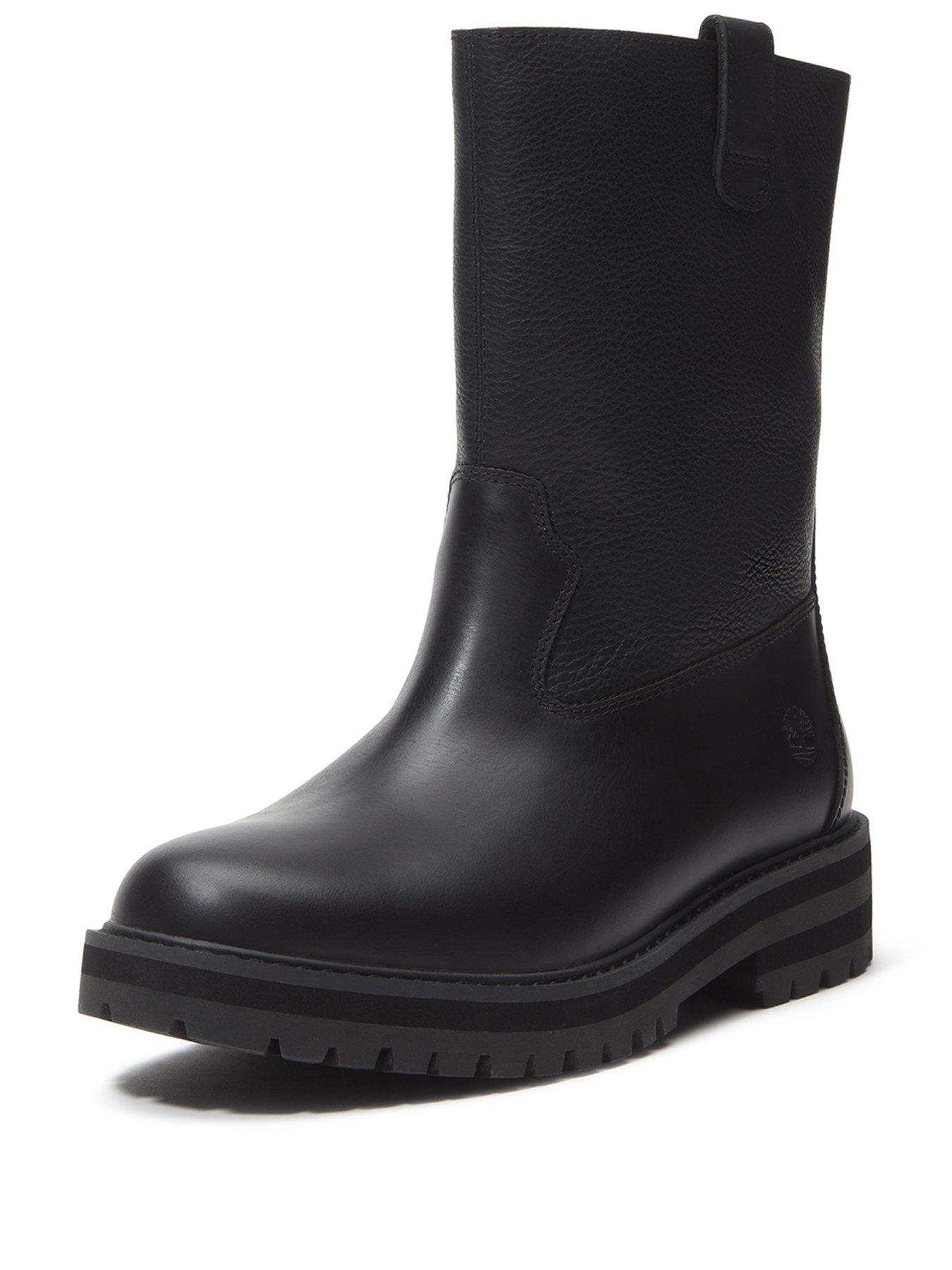 Image 2 of 7 of Timberland Britton Drive Pull-On Leather Boots - Black