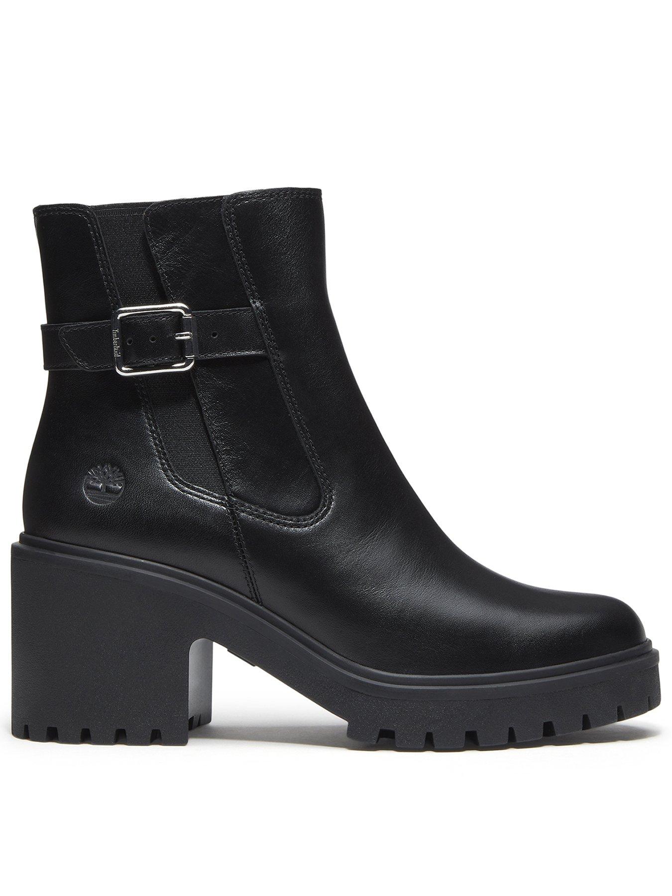 Image 1 of 7 of Timberland Stone Heights Mid Chelsea Boot Black Full Grain