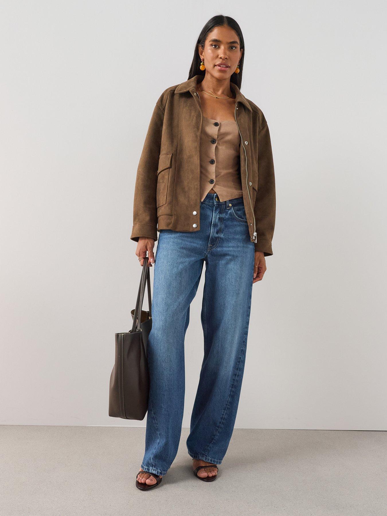 The Very Collection New Relaxed Wide Jeans - Dark Wash