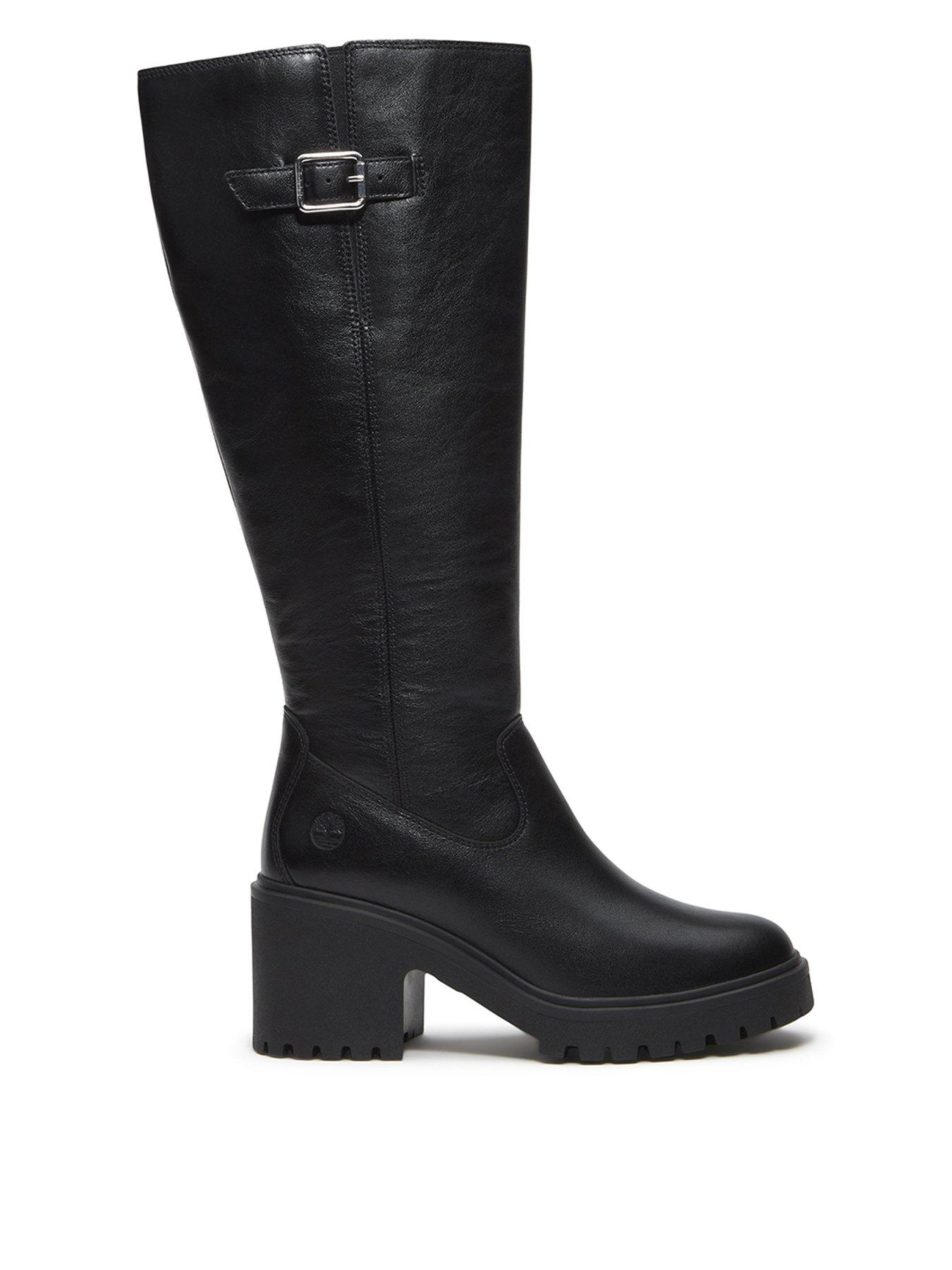 Image 1 of 7 of Timberland Stone Heights Tall Zip Up Boots - Black