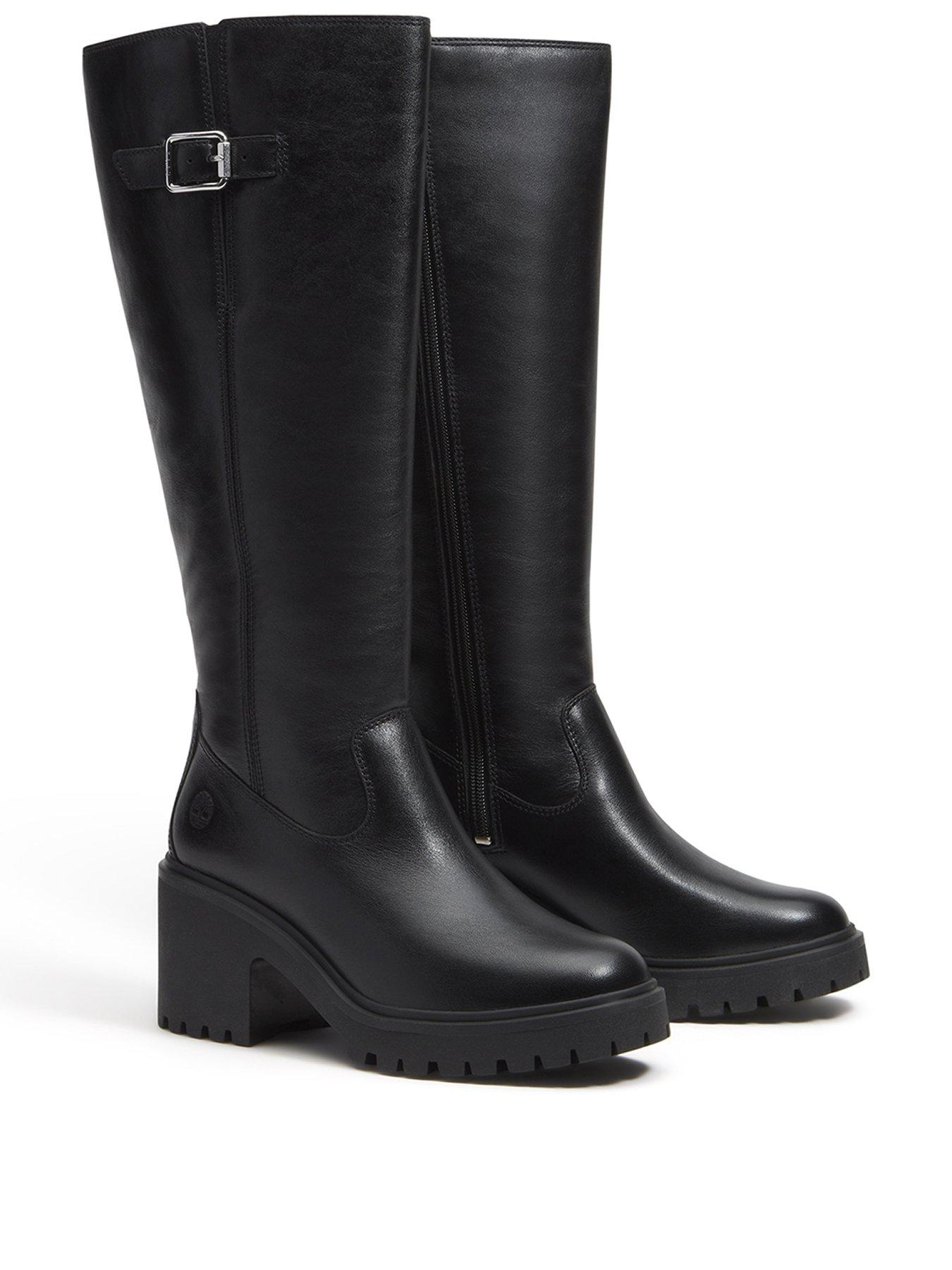 Image 2 of 7 of Timberland Stone Heights Tall Zip Up Boots - Black