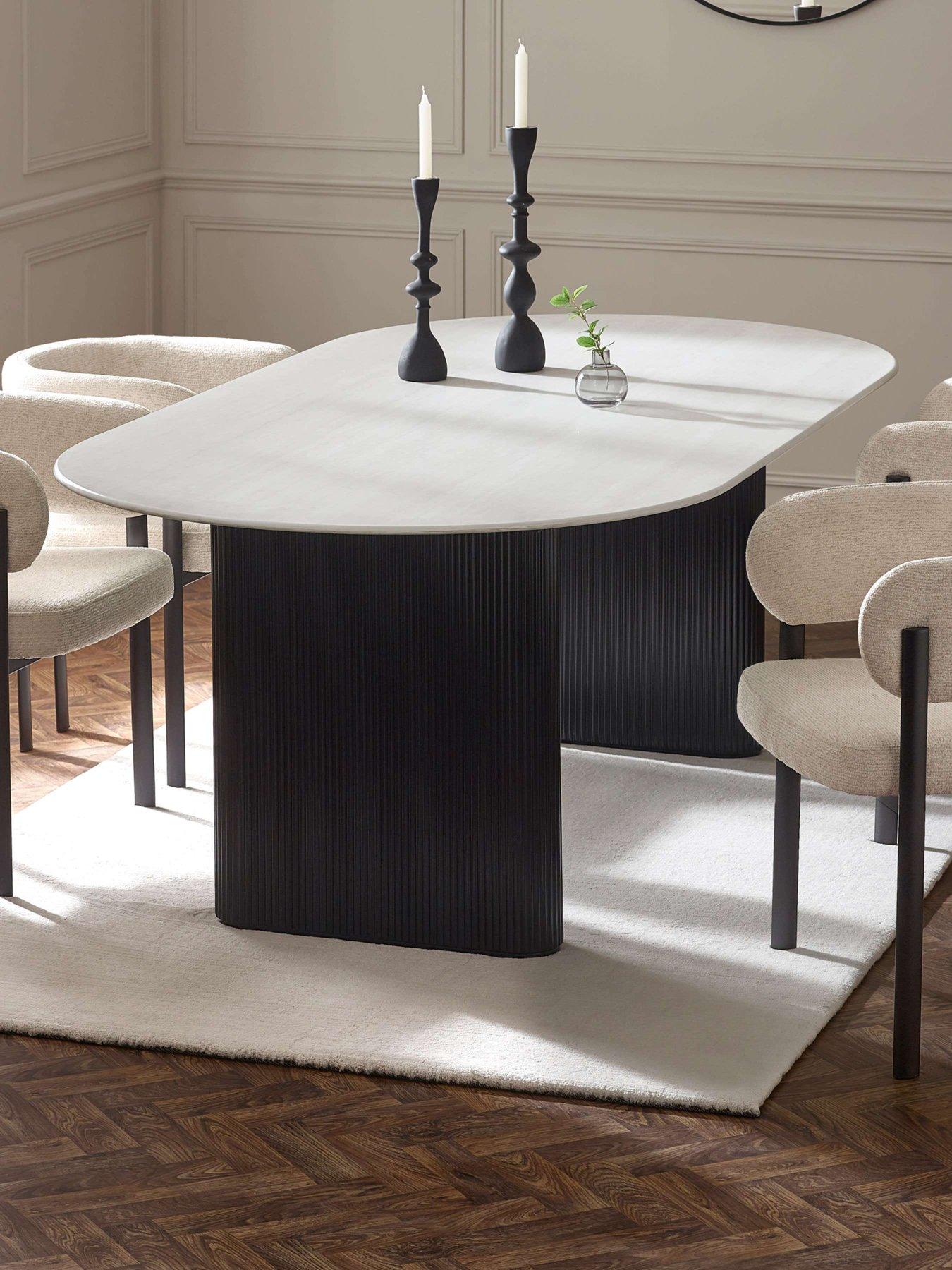 Image 1 of 7 of Julian Bowen Bolivia Oval Dining Table
