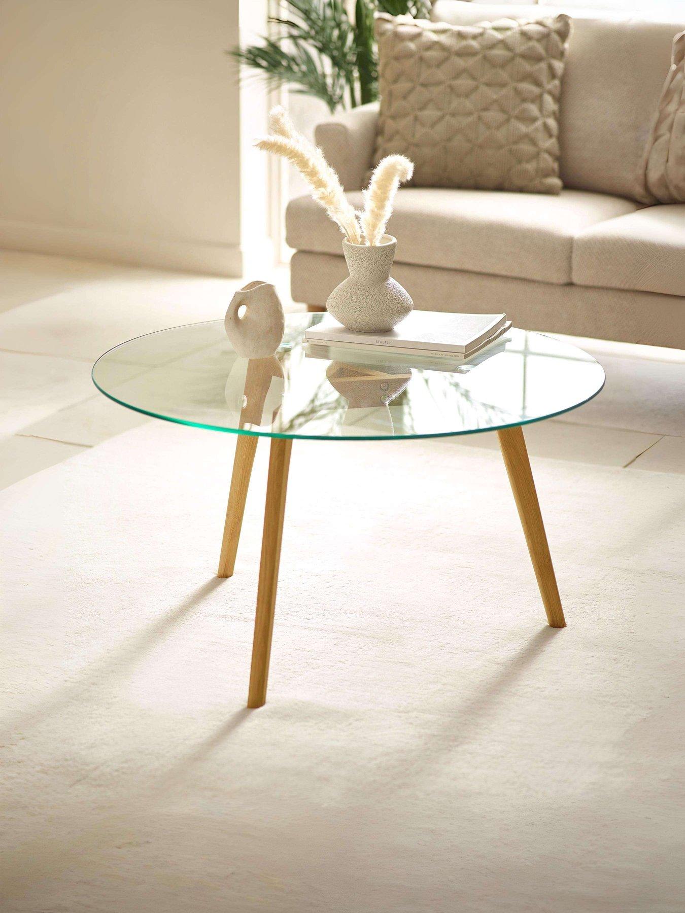 Julian Bowen Bryant Round Glass Coffee Table