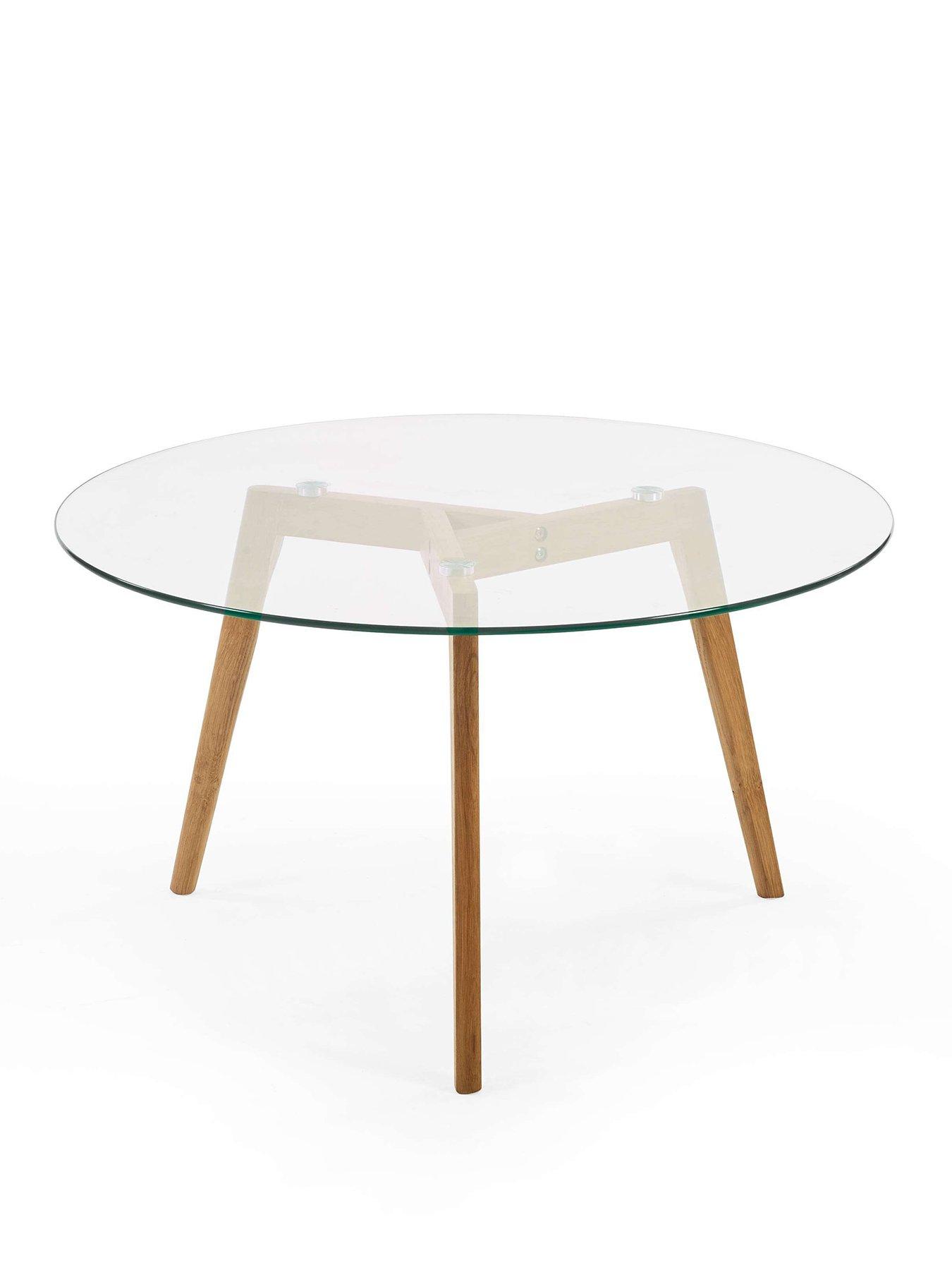 Image 2 of 7 of Julian Bowen Bryant Round Glass Coffee Table