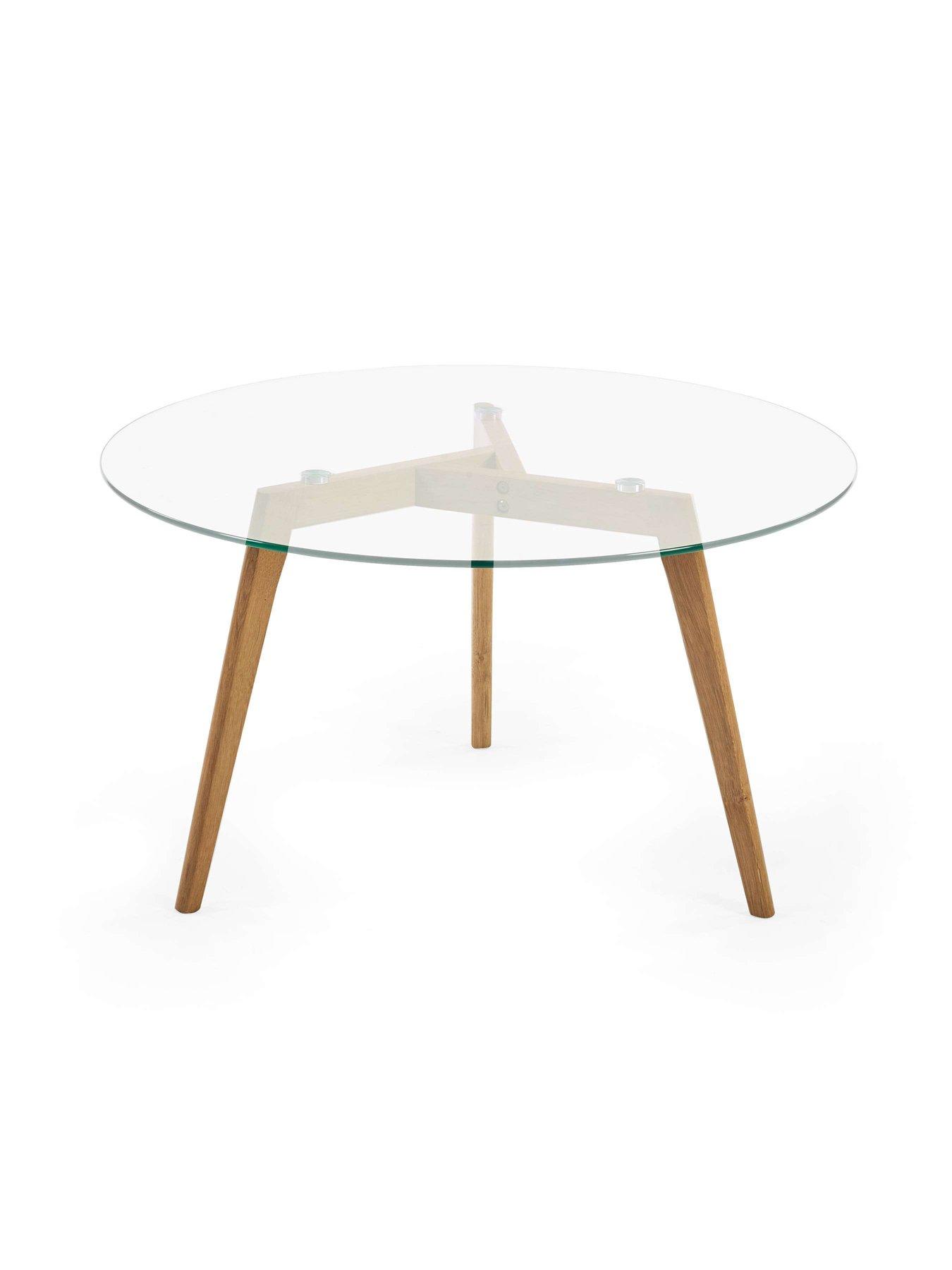Image 3 of 7 of Julian Bowen Bryant Round Glass Coffee Table