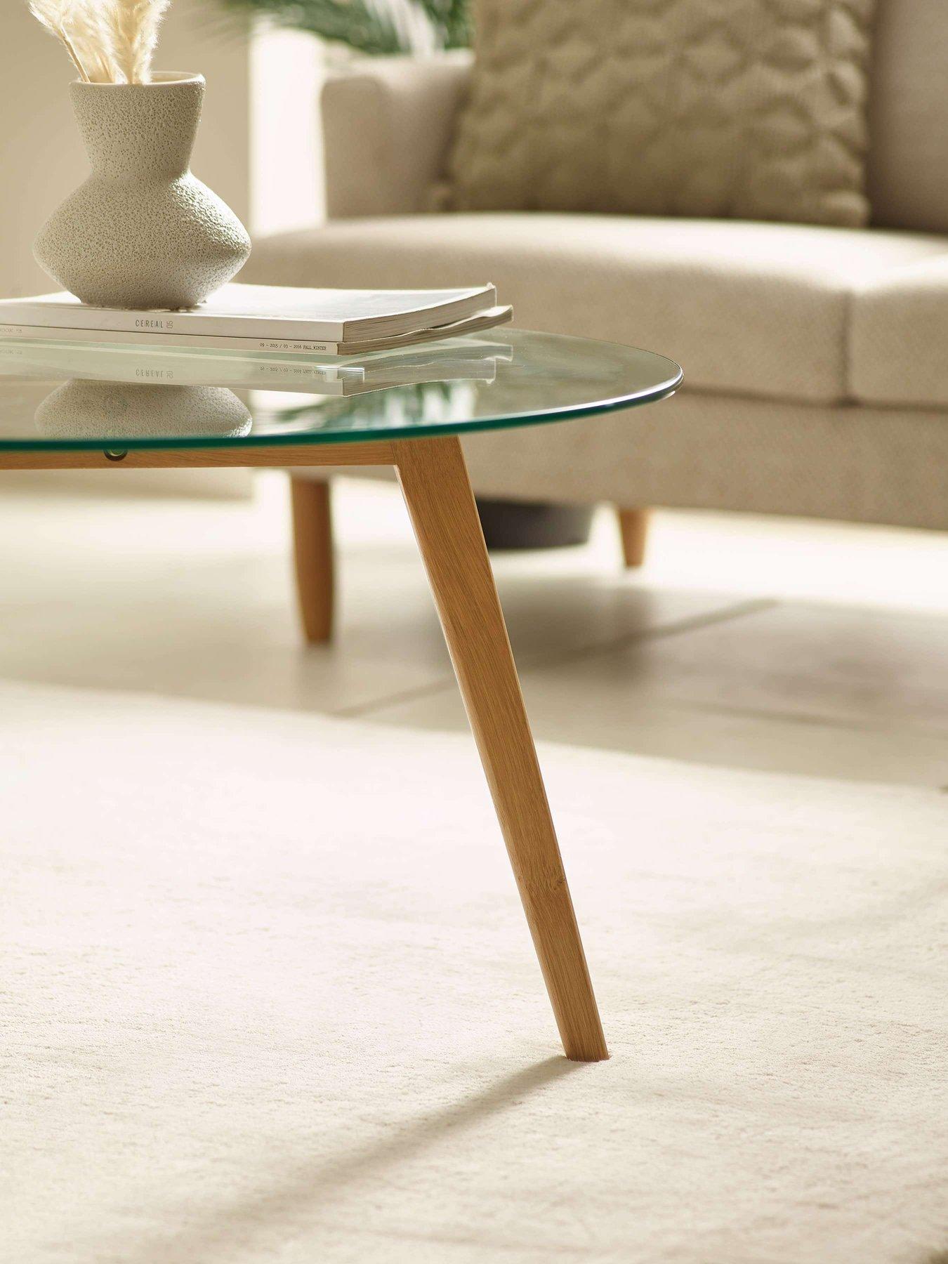 Image 5 of 7 of Julian Bowen Bryant Round Glass Coffee Table