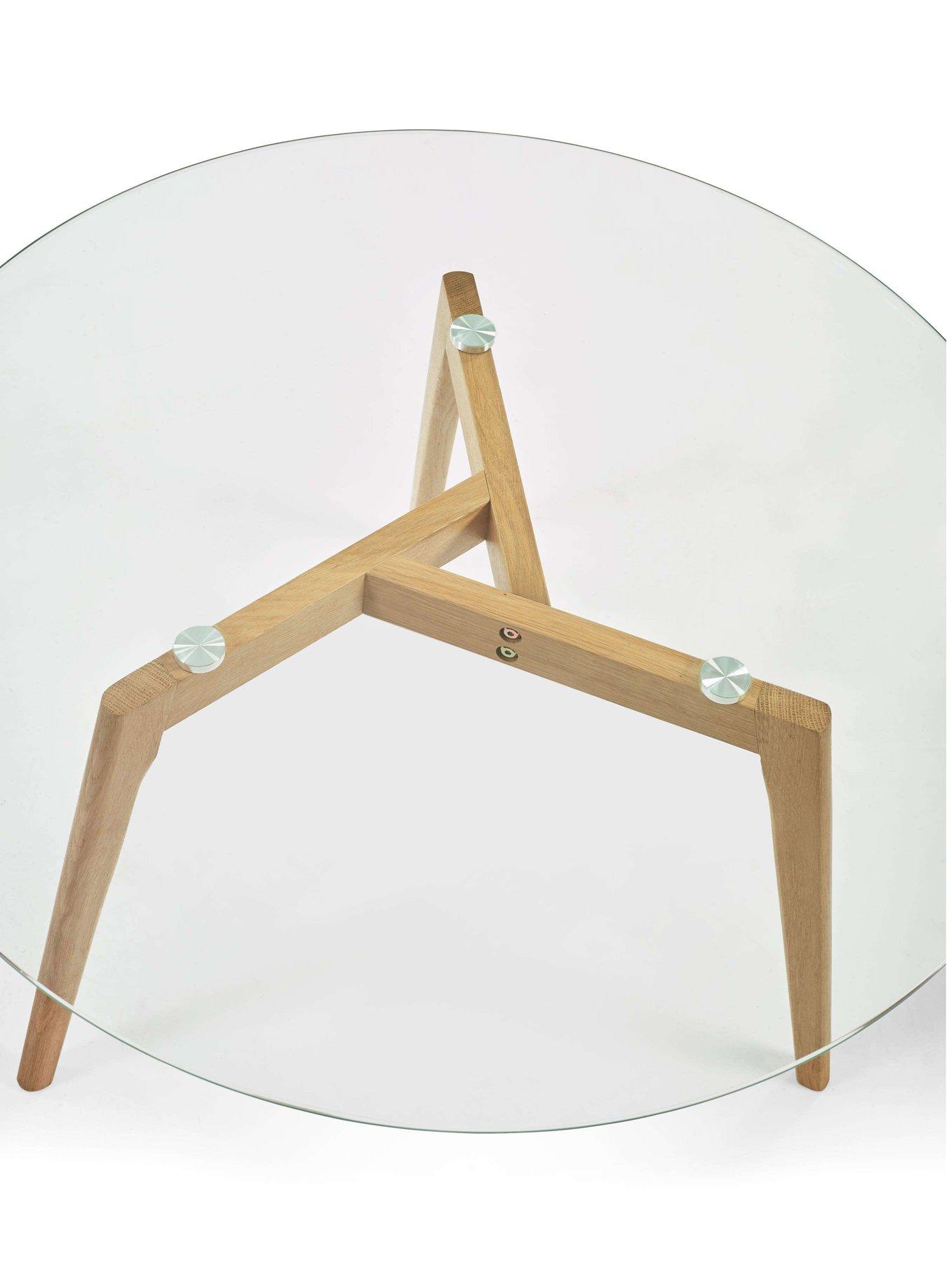 Image 6 of 7 of Julian Bowen Bryant Round Glass Coffee Table