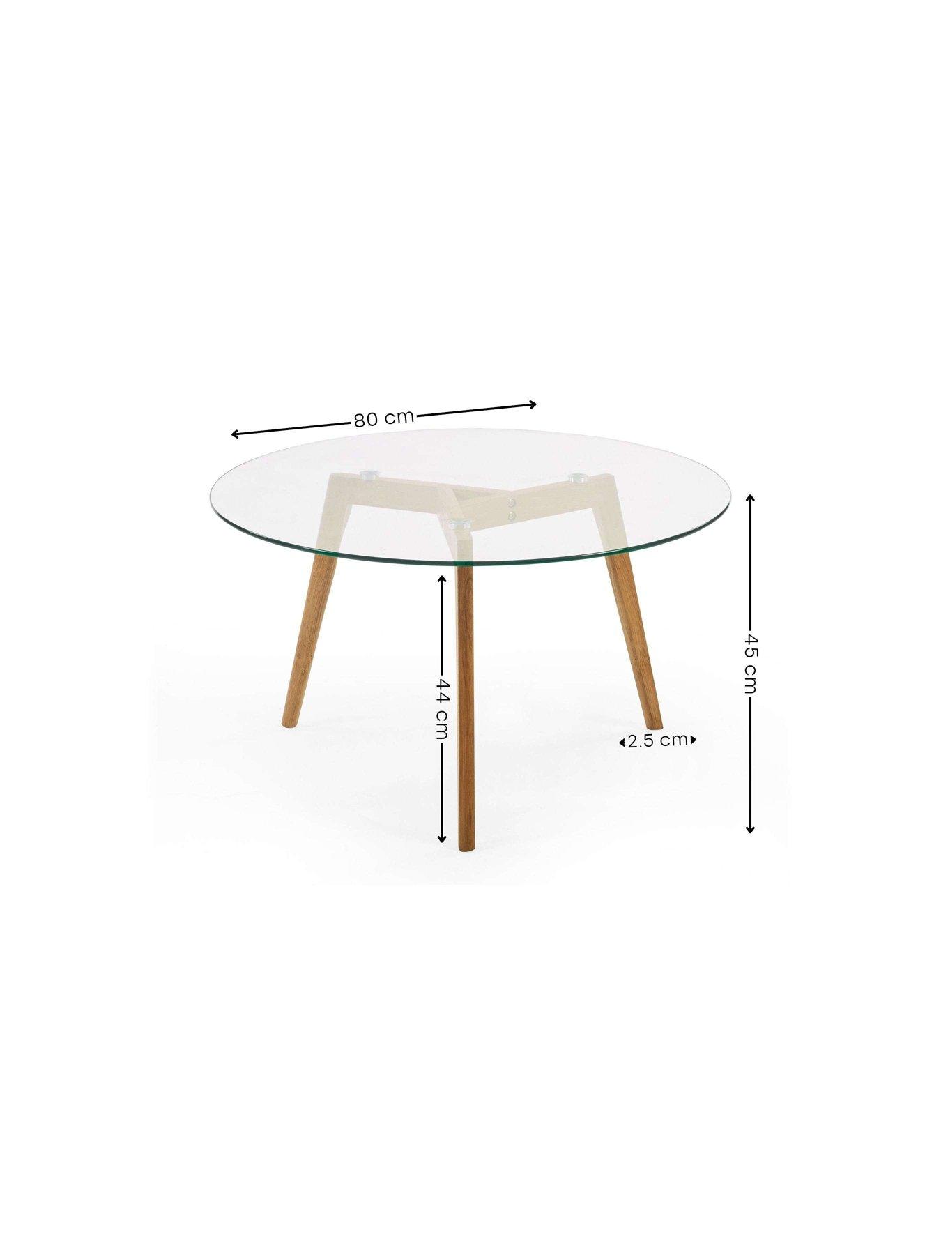 Image 7 of 7 of Julian Bowen Bryant Round Glass Coffee Table