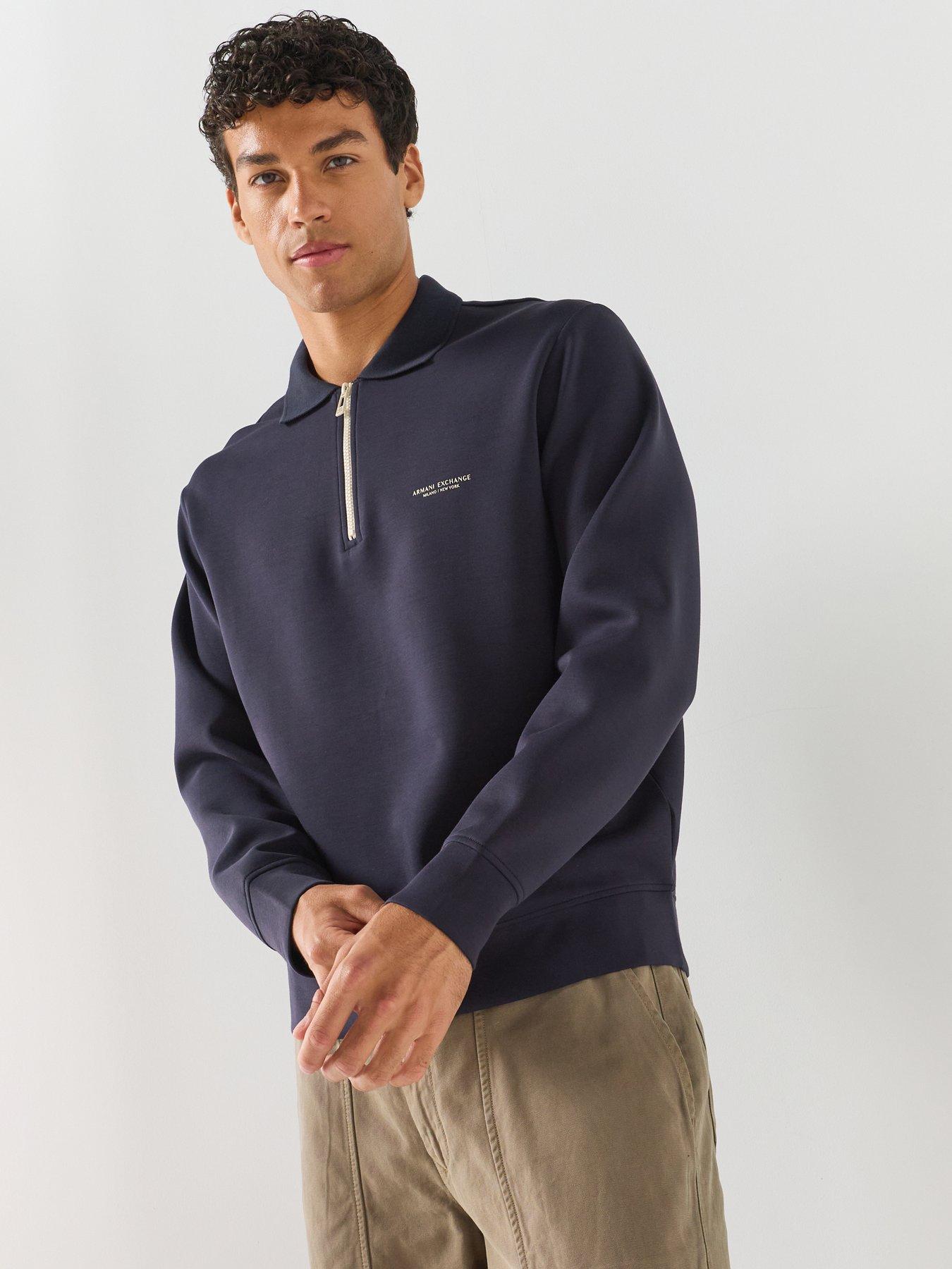 Armani Exchange Rugby 1/4 Zip Sweat - Navy