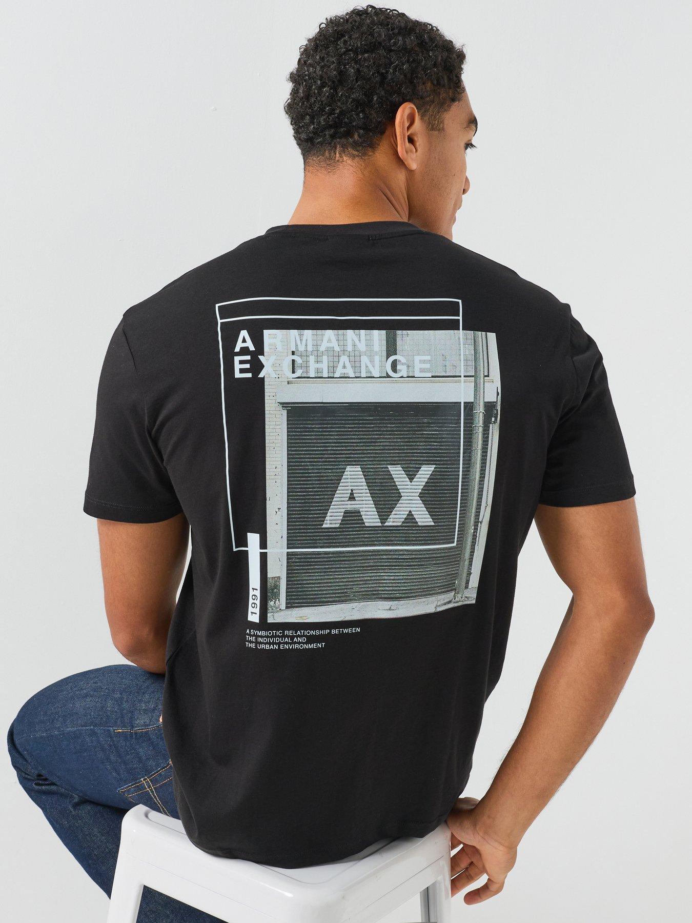 Armani Exchange Garage Back Graphic T-Shirt - Black