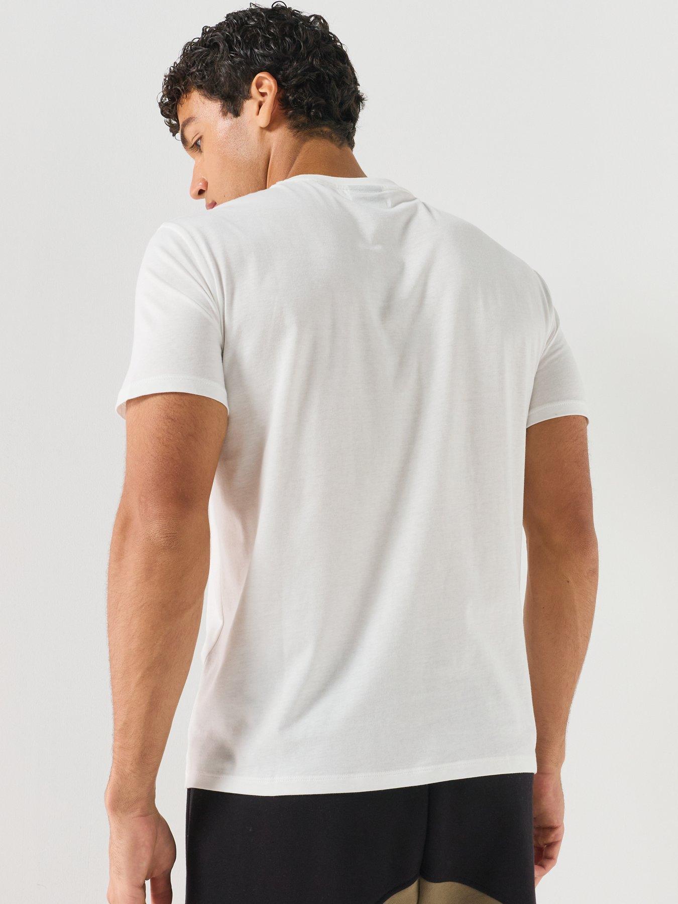 Image 2 of 5 of Armani Exchange Large Box Logo T-Shirt - Off White