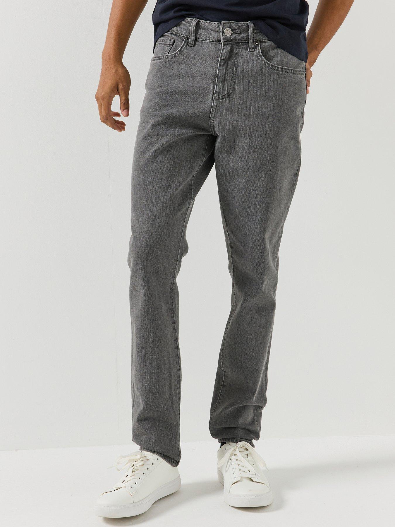 Image 1 of 5 of Armani Exchange Mens Slim Fit Stretch Jeans - Light Grey