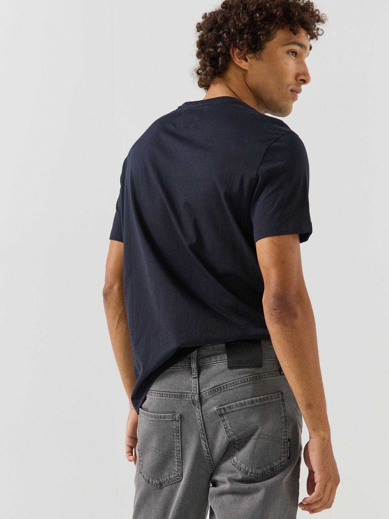 Image 5 of 5 of Armani Exchange Mens Slim Fit Stretch Jeans - Light Grey