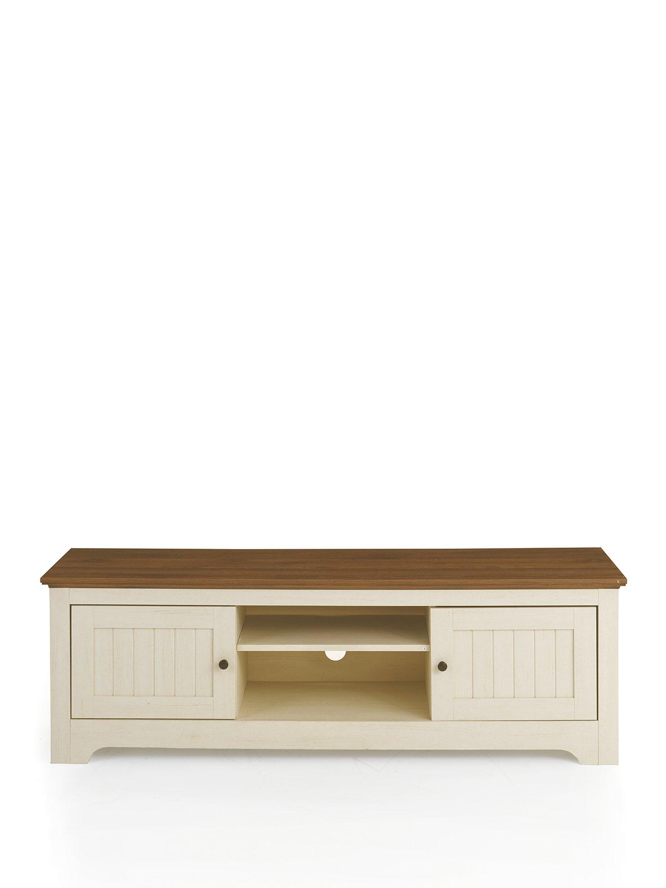 Image 2 of 7 of The Very Collection New Devon 3 Piece&nbsp;Package - Lamp Table, Coffee Table, TV&nbsp;Unit - Ivory/Walnut