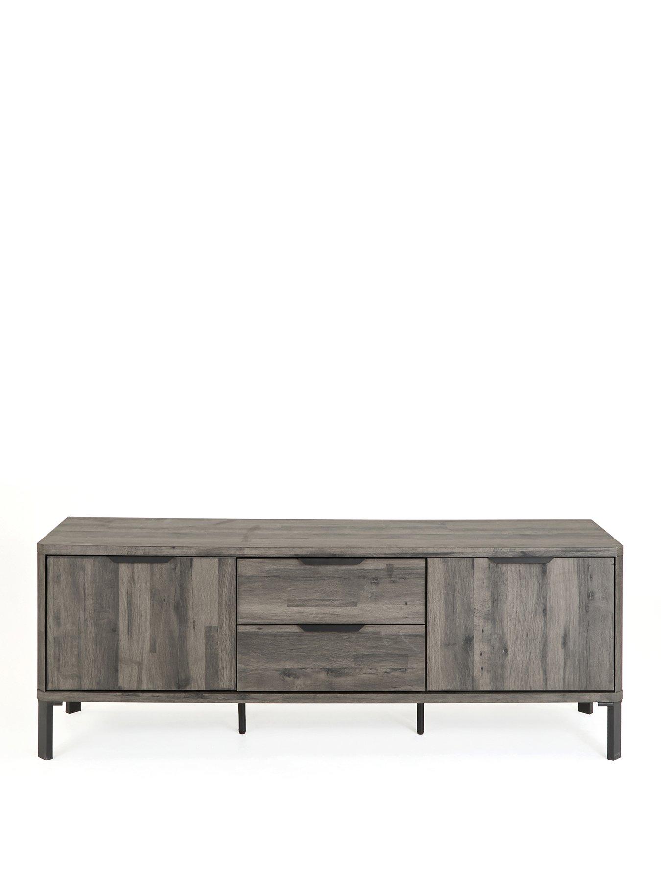 Image 2 of 7 of The Very Collection Harlem 3 Piece Package - End Table, Coffee Table and TV Unit - Black&nbsp;Oak - FSC&reg; Certified