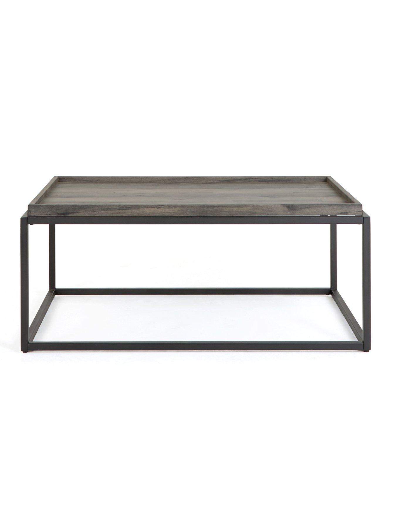 Image 3 of 7 of The Very Collection Harlem 3 Piece Package - End Table, Coffee Table and TV Unit - Black&nbsp;Oak - FSC&reg; Certified
