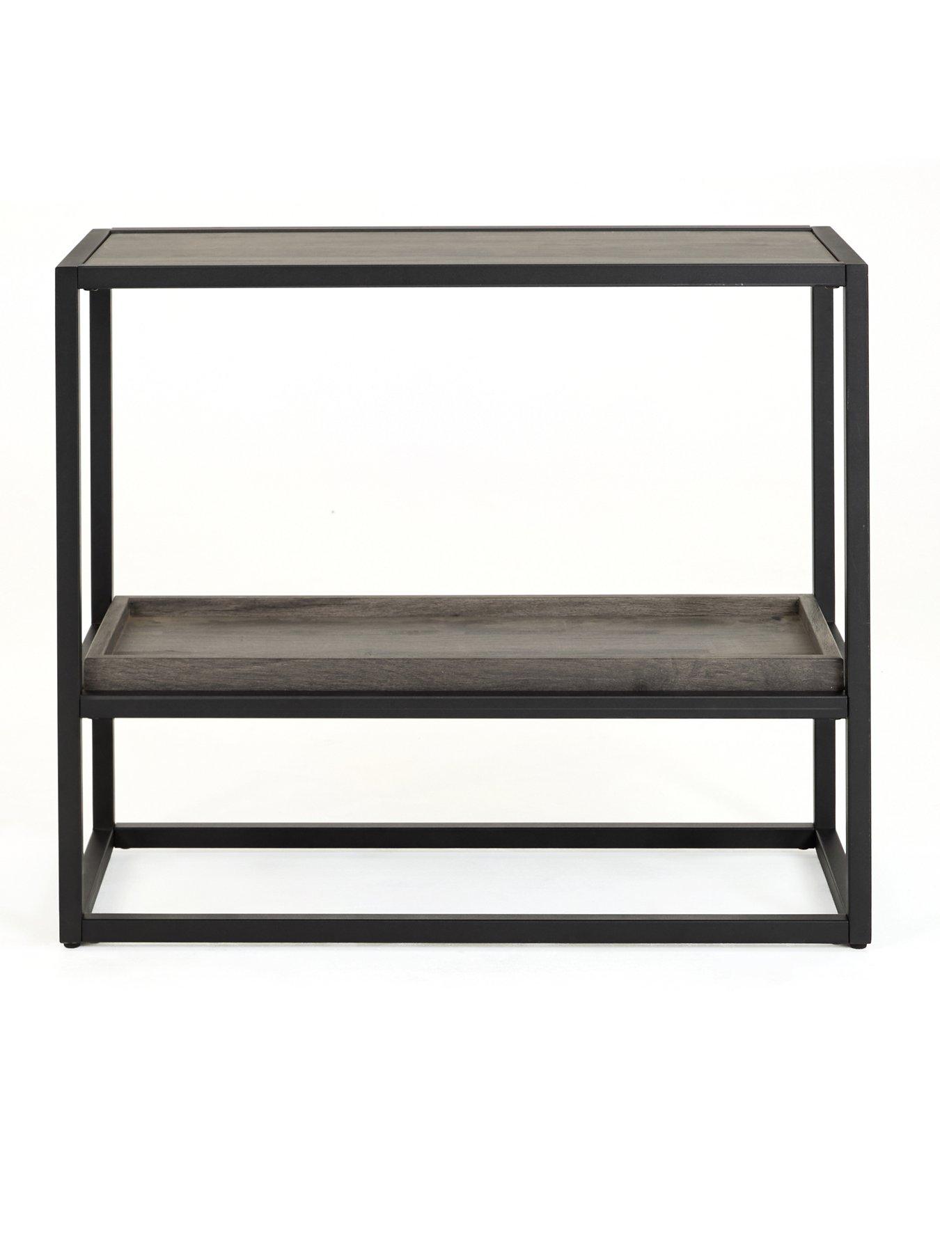 Image 4 of 7 of The Very Collection Harlem 3 Piece Package - End Table, Coffee Table and TV Unit - Black&nbsp;Oak - FSC&reg; Certified