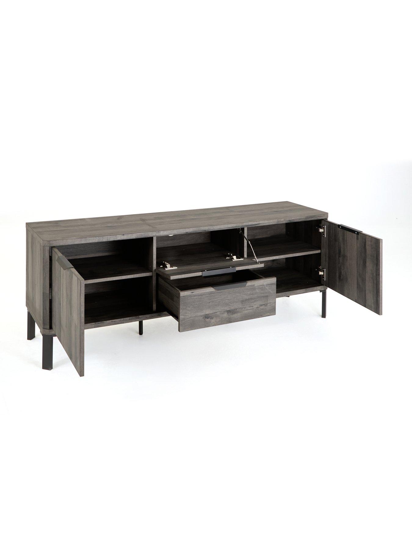Image 5 of 7 of The Very Collection Harlem 3 Piece Package - End Table, Coffee Table and TV Unit - Black&nbsp;Oak - FSC&reg; Certified
