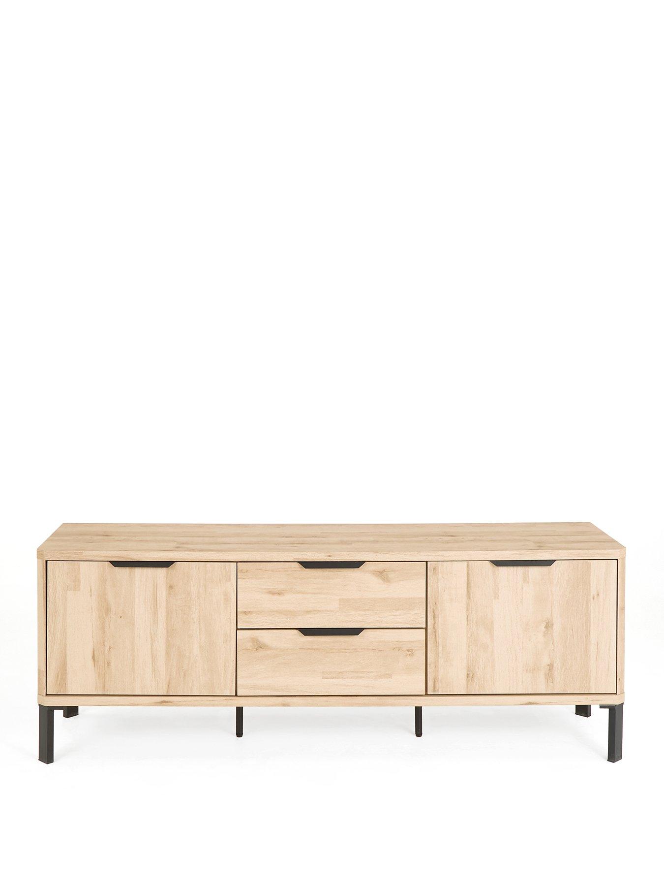 Image 2 of 7 of The Very Collection Harlem 3 Piece Package - End Table, Coffee Table and TV Unit - Light Oak - FSC&reg; Certified
