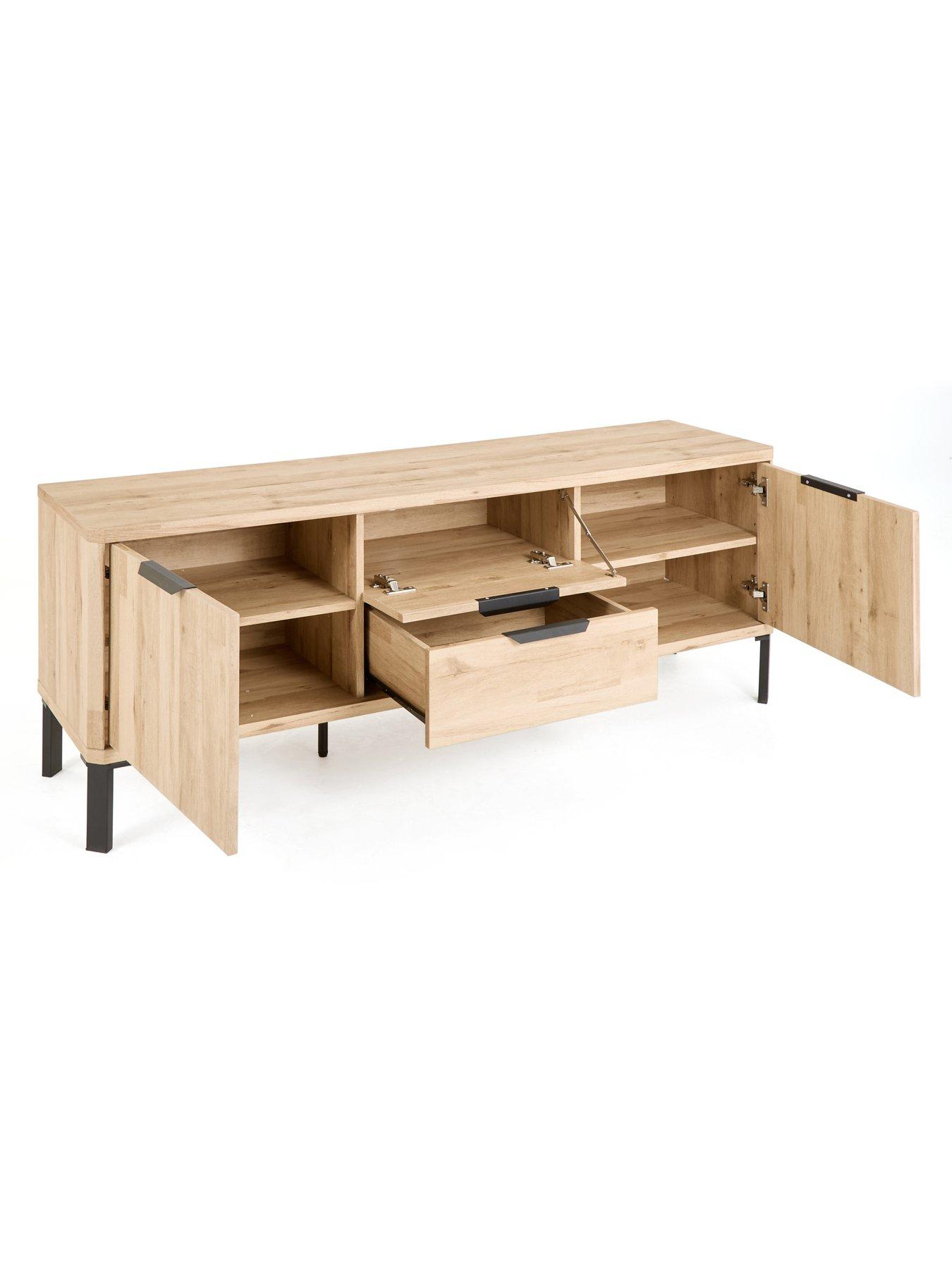 Image 5 of 7 of The Very Collection Harlem 3 Piece Package - End Table, Coffee Table and TV Unit - Light Oak - FSC&reg; Certified