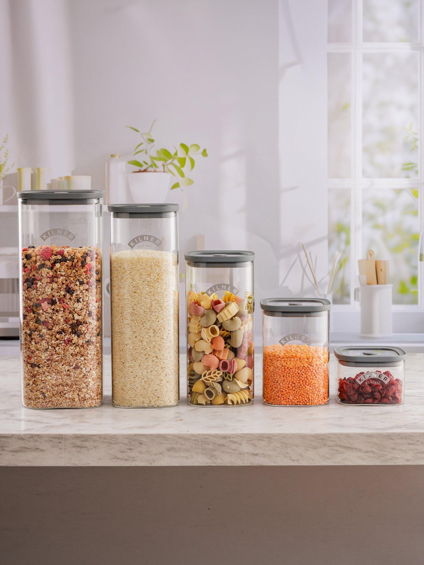 KILNER Fresh Storage Jar 3 Piece Pantry Set