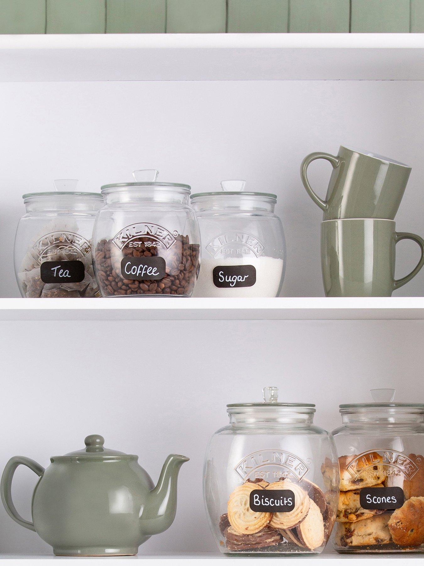 Image 1 of 3 of KILNER Set Of 3 Universal Push Top Jars 0.85 Litre