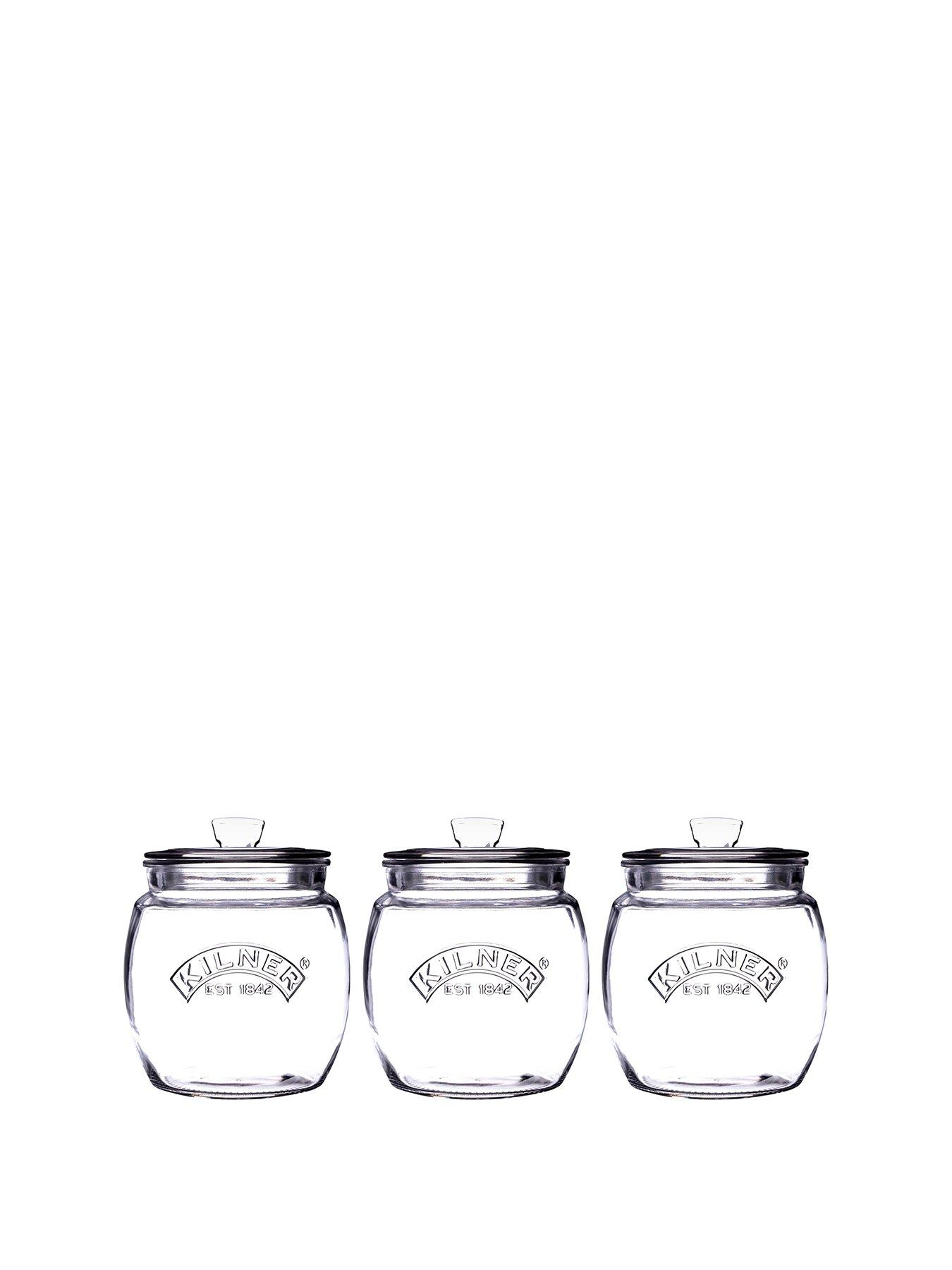 Image 2 of 3 of KILNER Set Of 3 Universal Push Top Jars 0.85 Litre