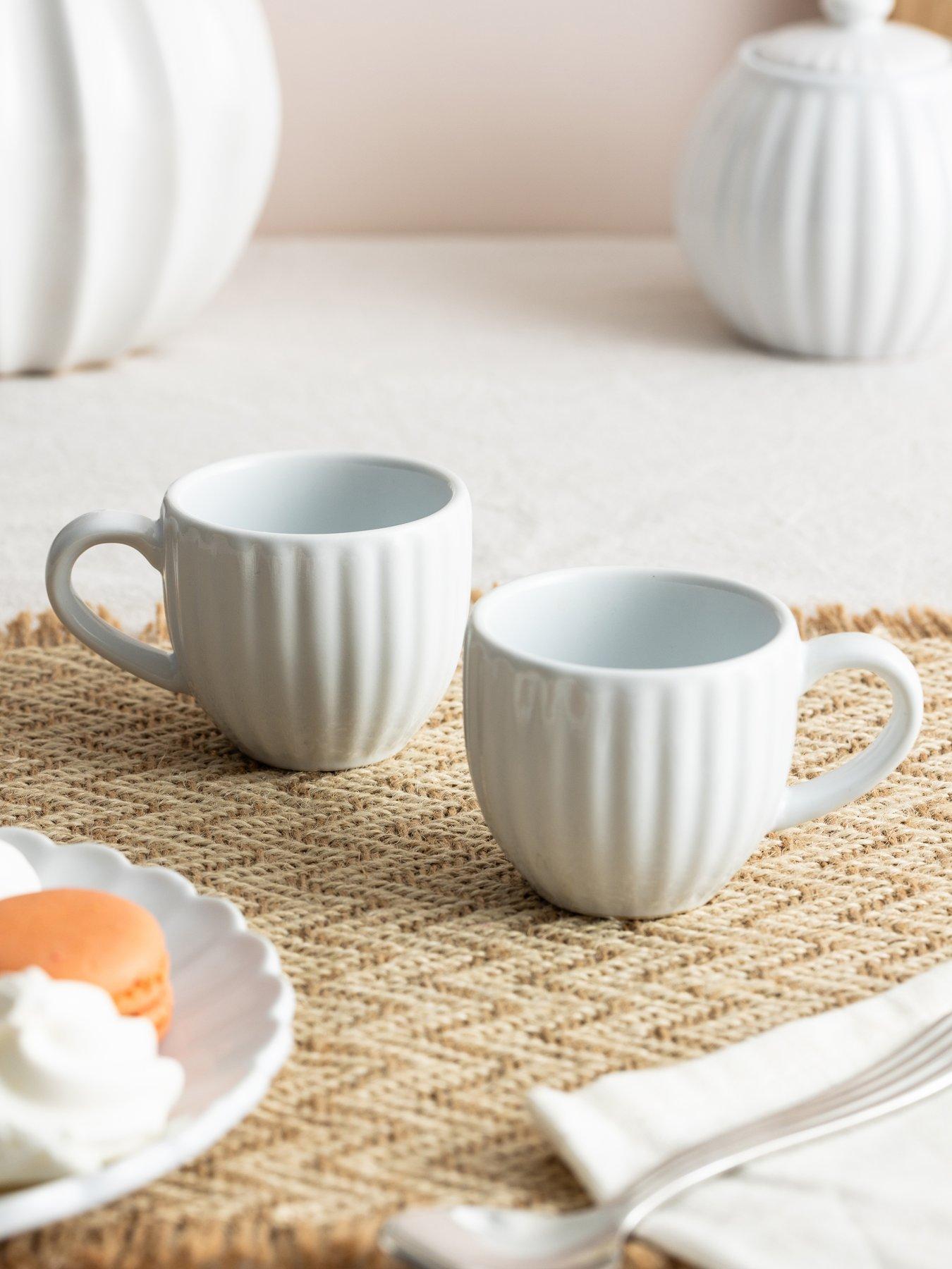 Image 1 of 6 of Price & Kensington Luxe Set Of 4 White Espresso Cups